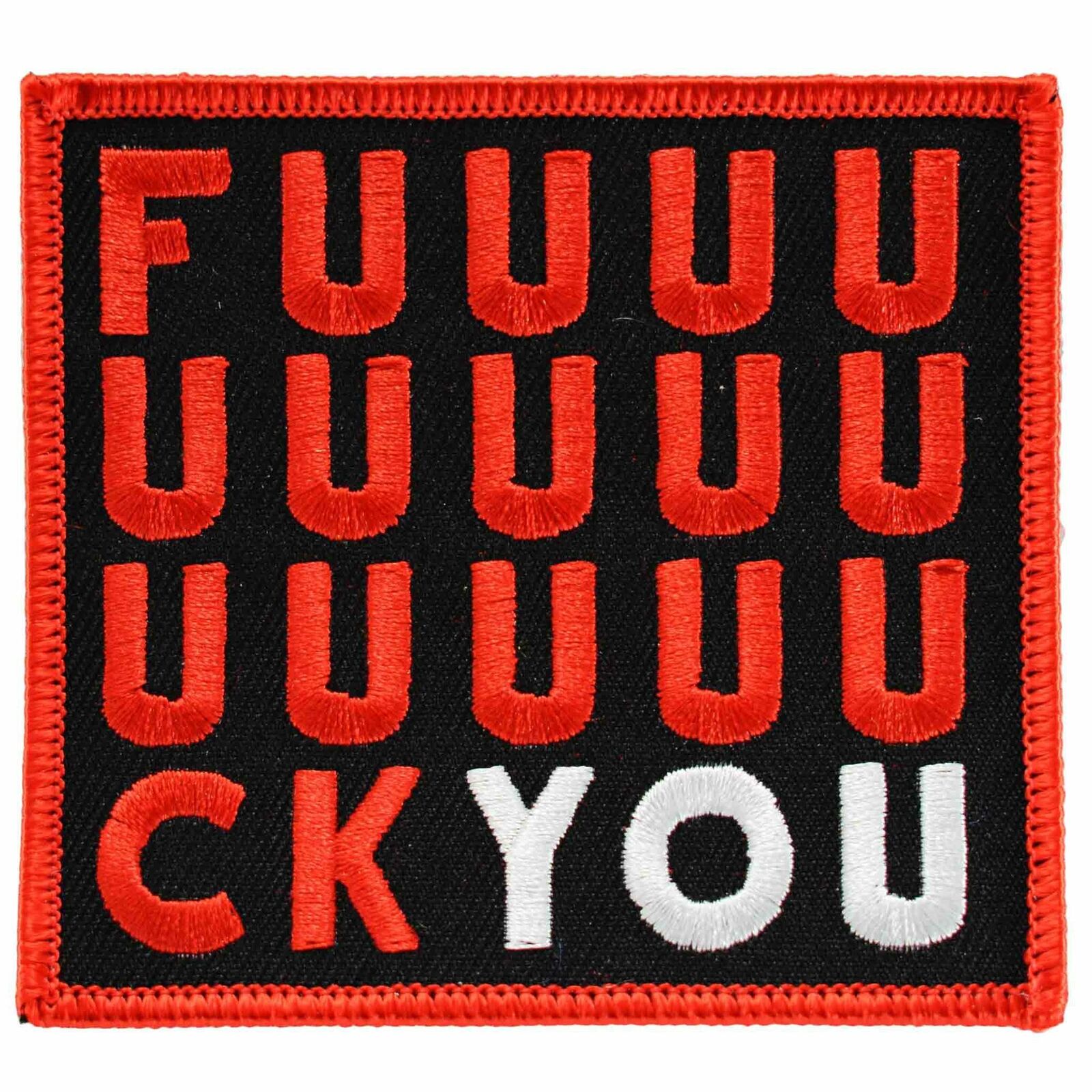 Sourpuss F*ck You Iron On Patch Rude Punk Gothic Rockabilly Tattoo Embroidered