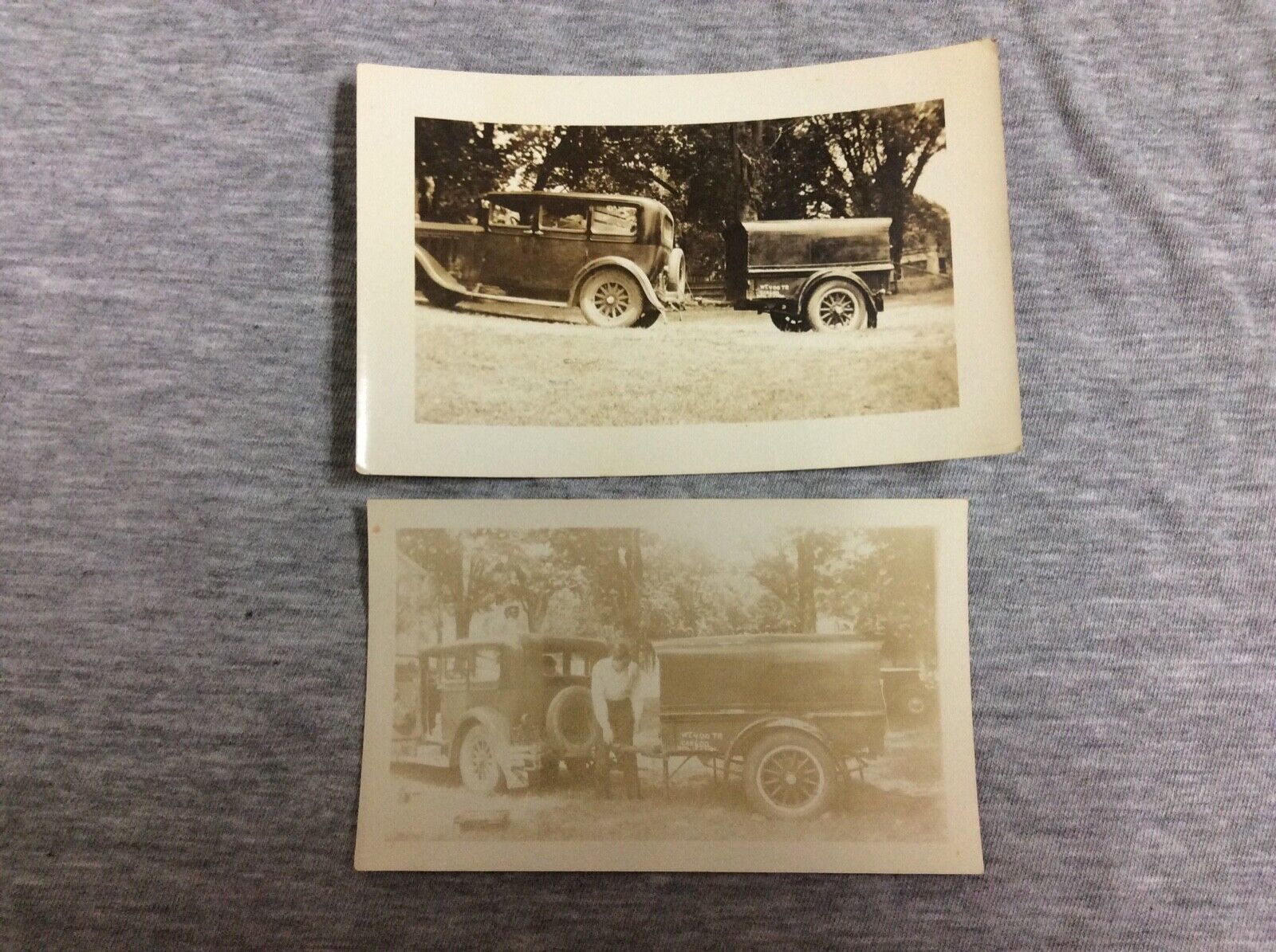 Vintage 1930’s Photograph Antique Car & Trailer Lot 2