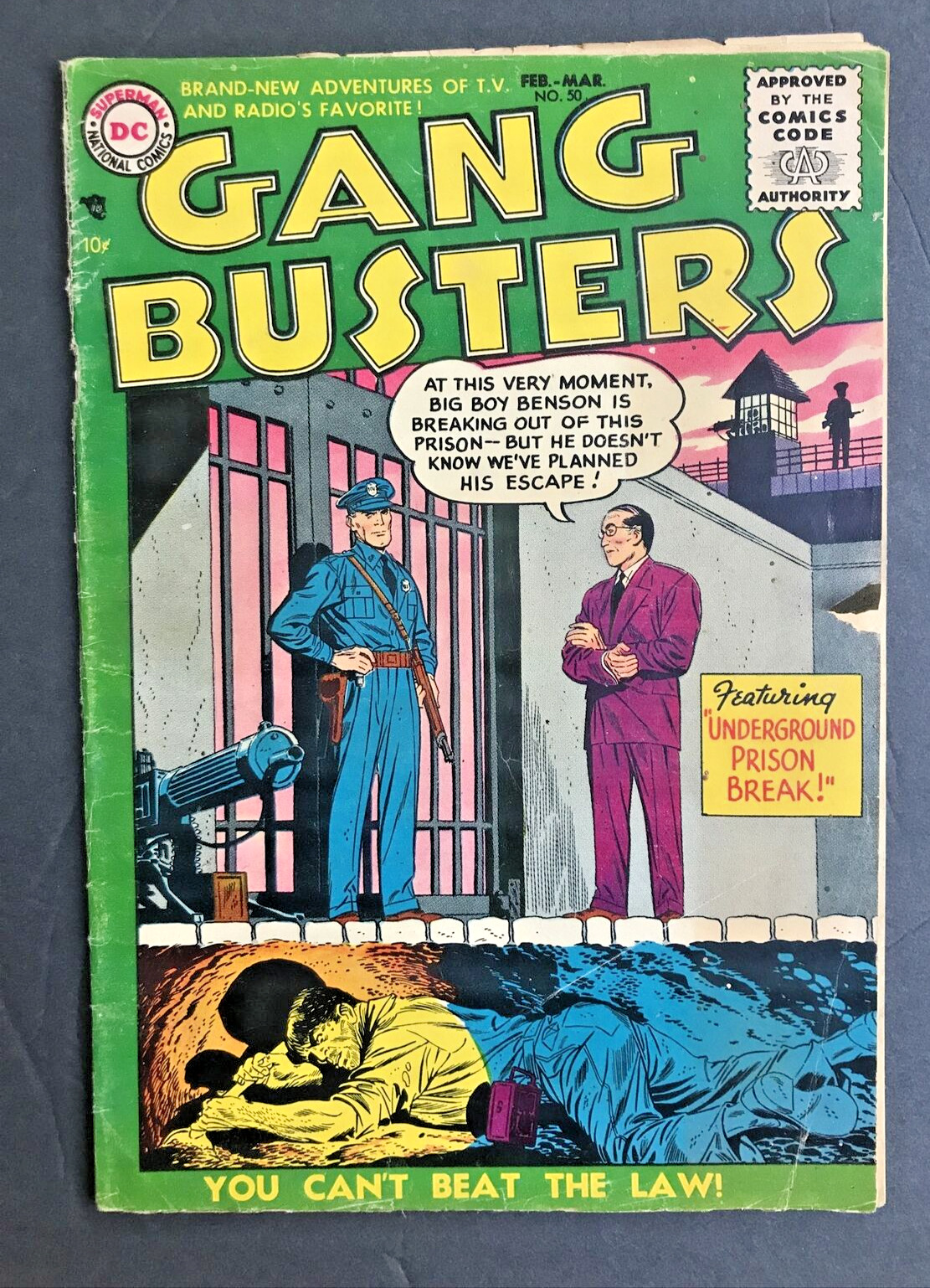 Gang Busters #50 Silver  Age Comic  Silver Age Crime DC Comics 1950