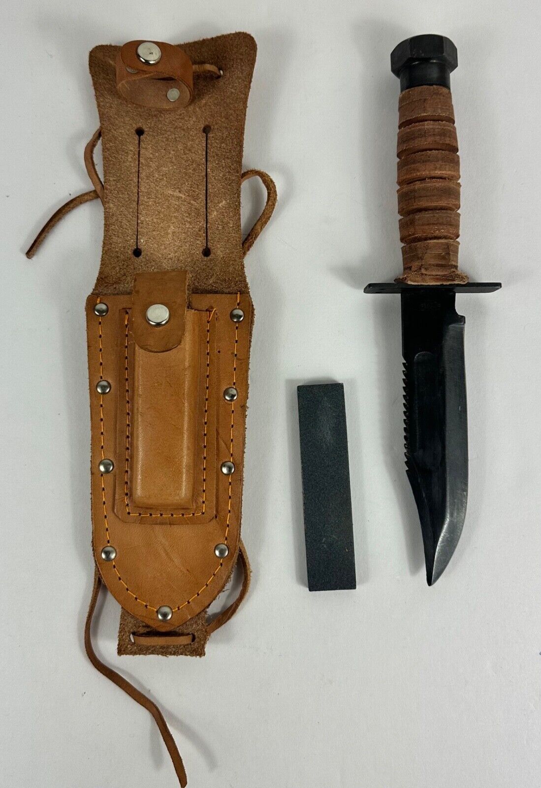Vintage Valor #10998 Fixed Blade Knife With Leather Sheath