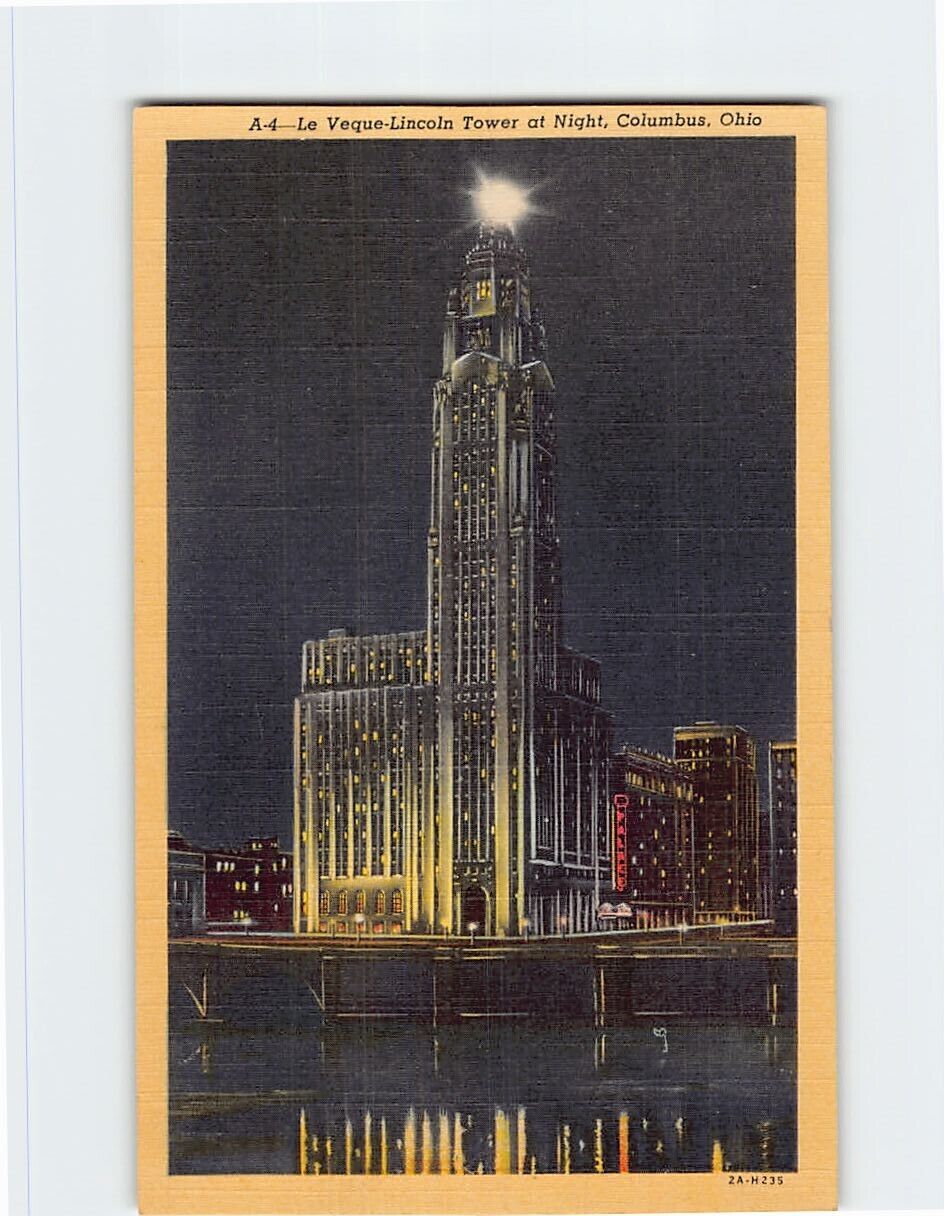 Postcard Le Veque-Lincoln Tower Columbus Ohio USA