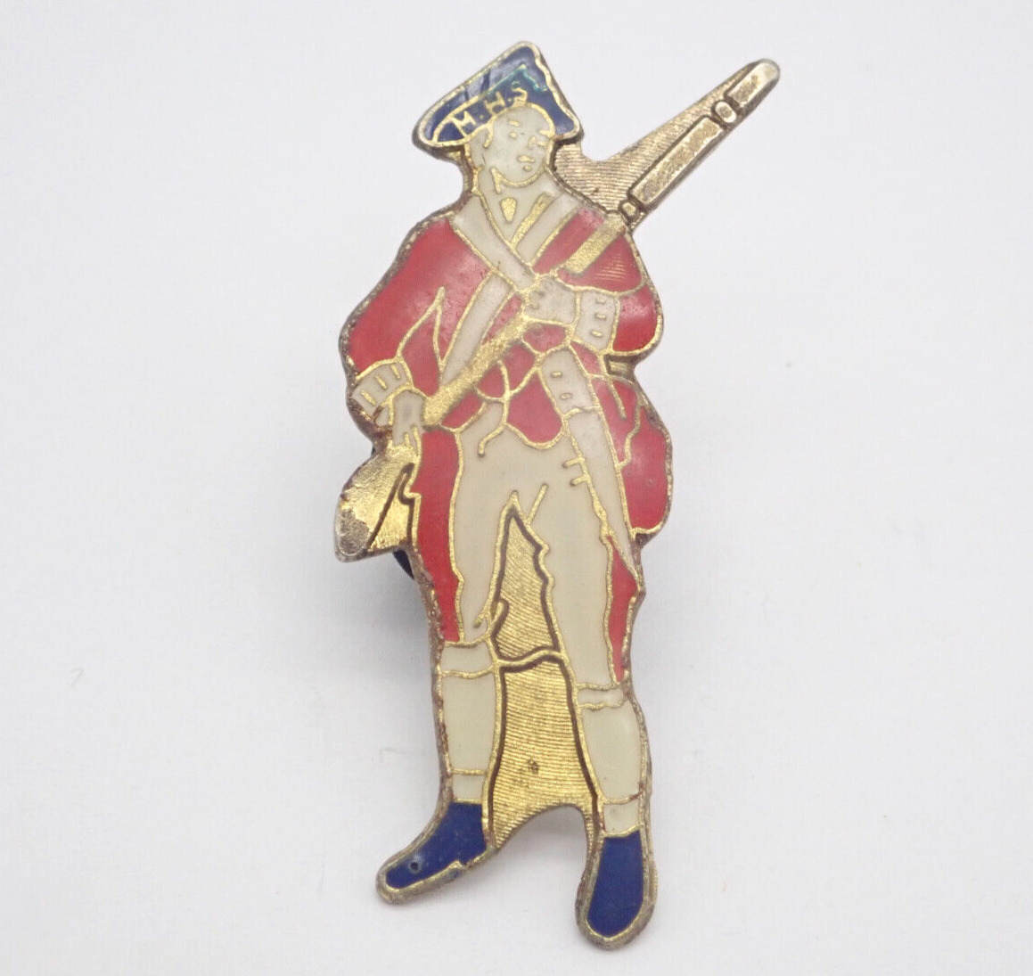 Red Coat Colonial British Soldier Vintage Lapel Pin