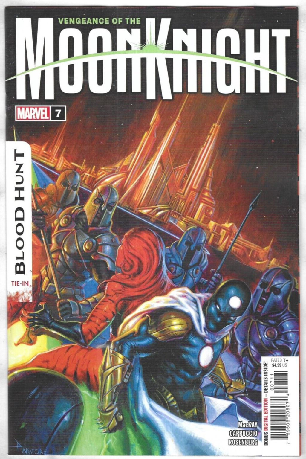 Vengeance of Moonknight Comic 7 First Print Cover A Davide Paratore 2024 Marvel