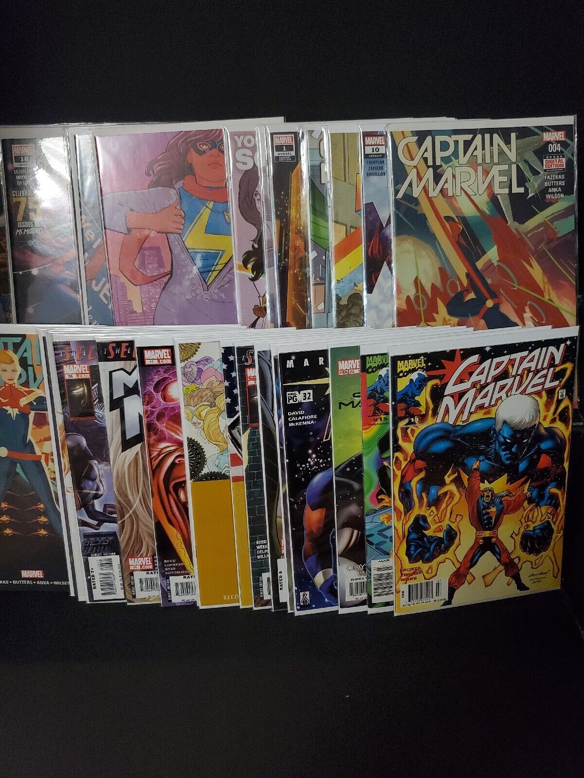 Captain Marvel Lot, 33 Issues, Marvel Comics, Carol-Kamala-Monica-Rick