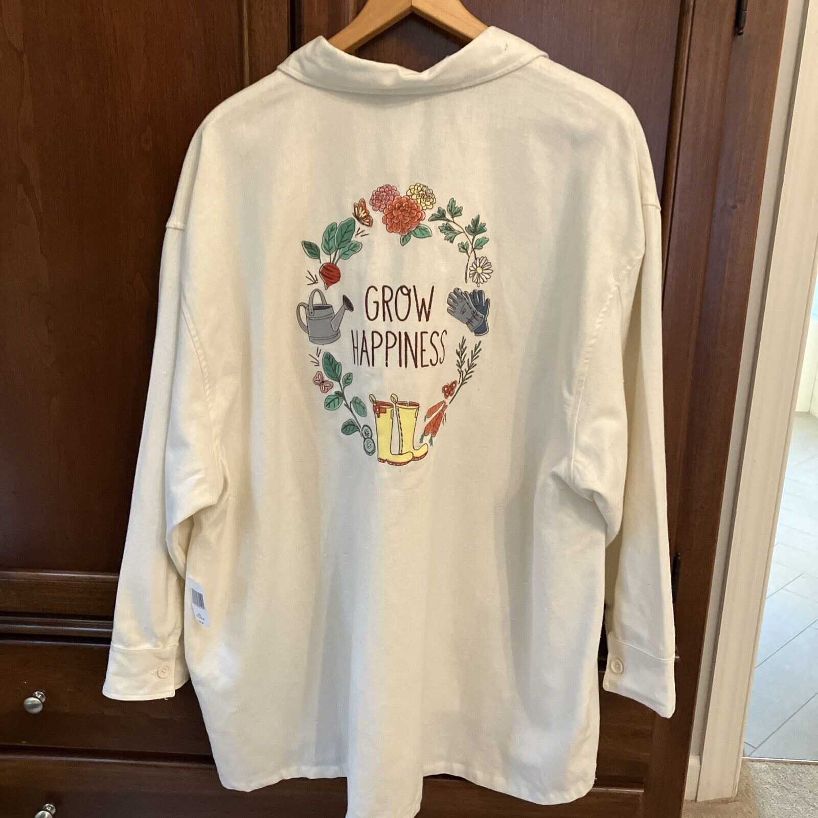 NWT Disney Epcot Flower & Garden Festival Button Down Oversized Shirt Jacket XXL