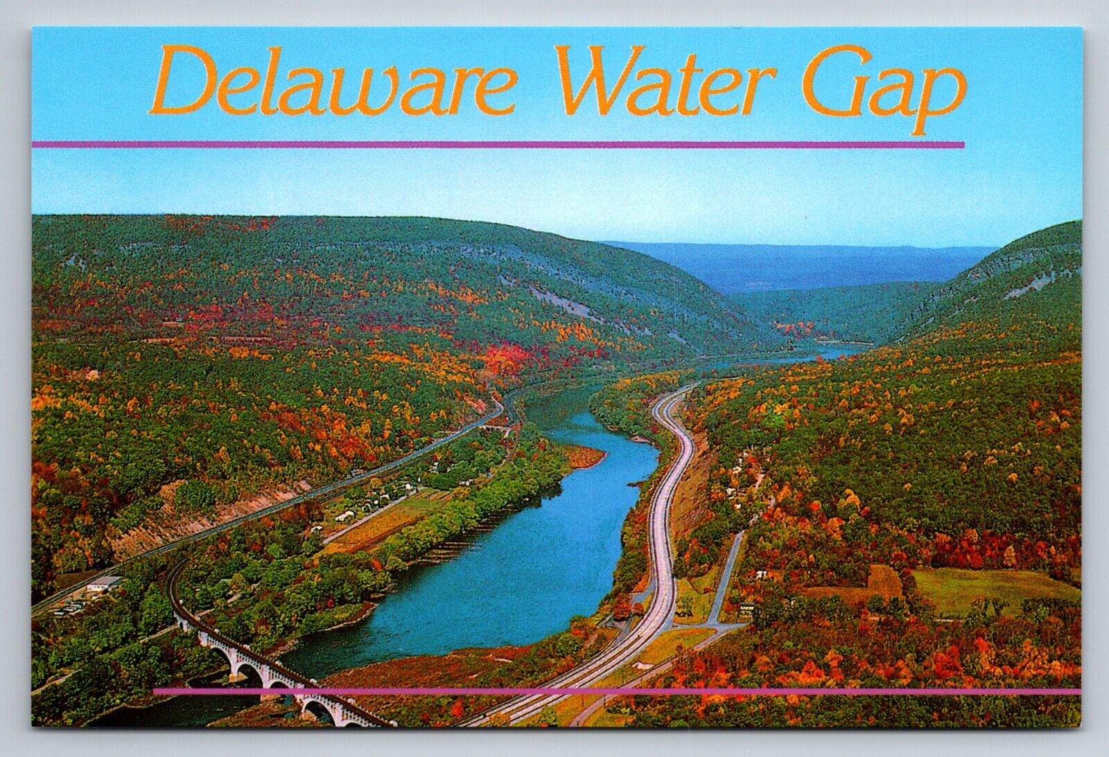 Delaware Water Gap Pennsylvania New Jersey Vintage Unposted Postcard