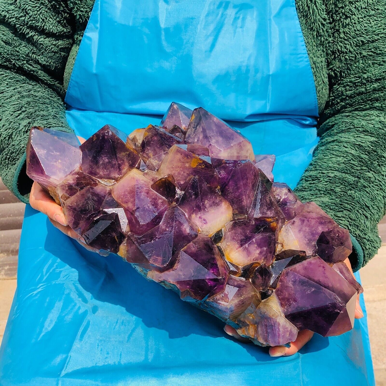 17.9LB Natural Amethyst Cluster Purple Quartz Crystal Rare Mineral Specimen 2538