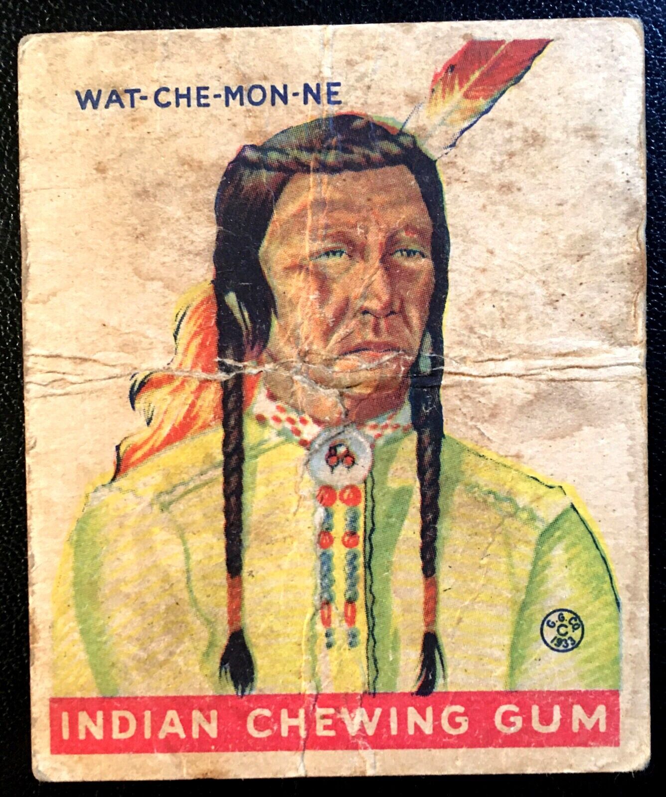 1933 Goudey Indian Gum Rare Series of 312 #202 Wat-Che-Mon-Ne