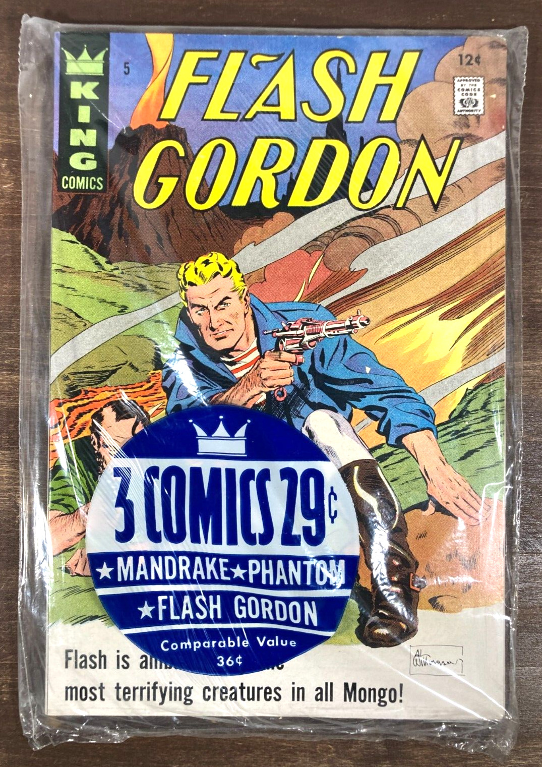 KING COMICS 3-Pack 1967 The PHANTOM #22 MANDRAKE #5 FLASH GORDON #5 Sealed VF/NM