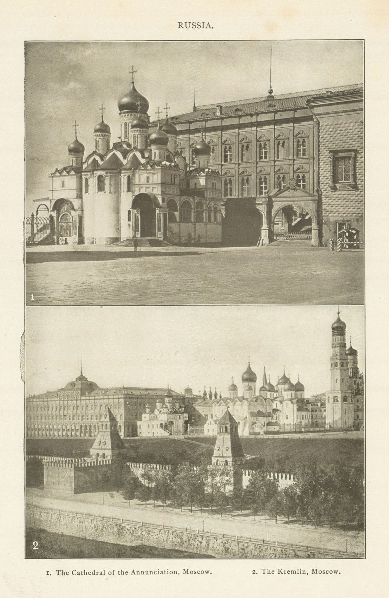 RUSSIA. The Cathedral of the Annunciation, Moscow. The Kremlin, Moscow 1907