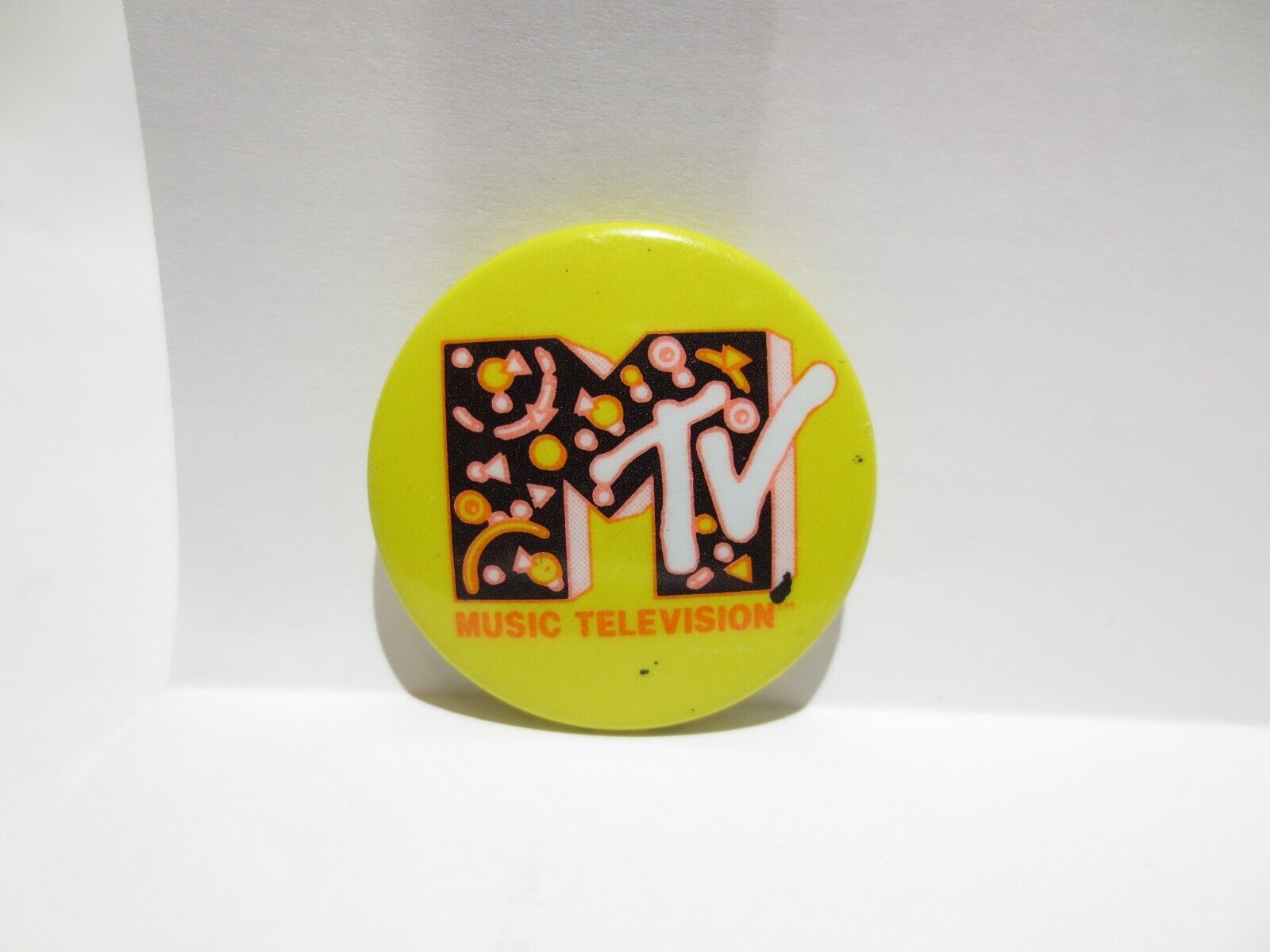 1984 MTV Music Television Pinback Button Vintage