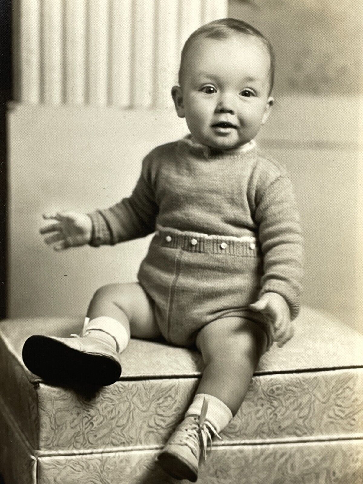 V10 Photograph Baby Boy Photo Portrait 1930's 4x6