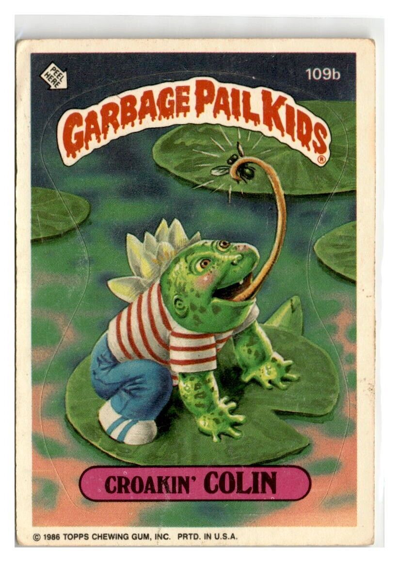 Vintage Garbage Pail Kids series 3 Croakin Colin #109b