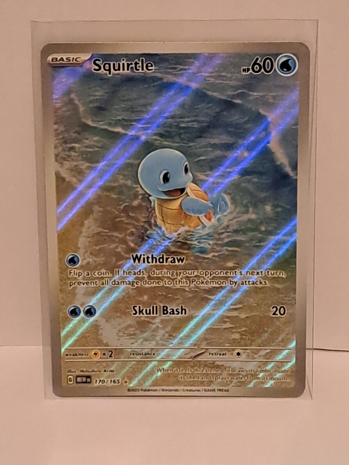 Squirtle - 170/165 - Illustration Rare  - Pokemon 151 TCG - English - NM/M