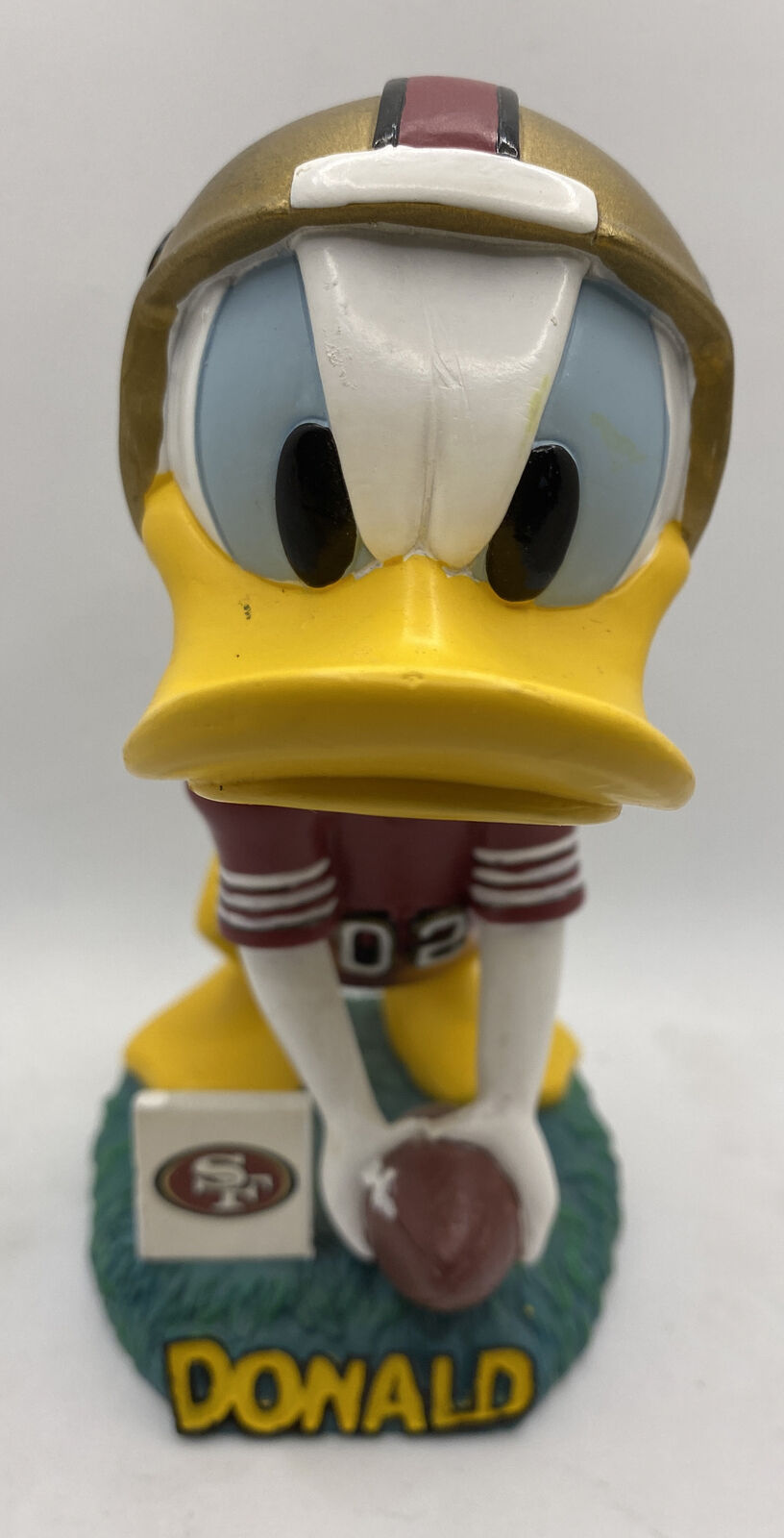 Disney San Francisco 49ers Donald Duck Bobblehead Bobble Dobble Rare