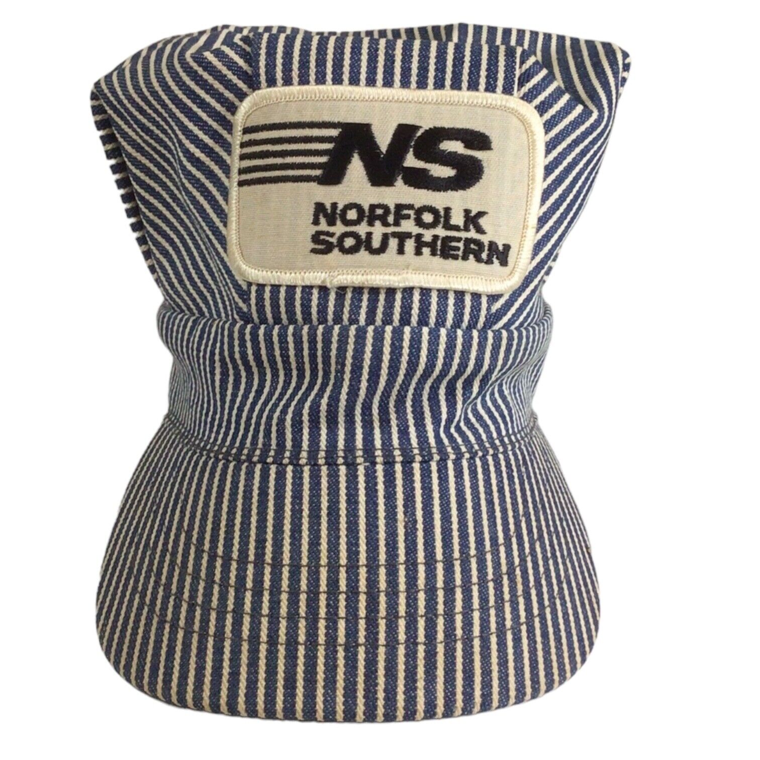Vintage Norfolk Southern Railroad Engineer Hat Cap USA Fitted Medium
