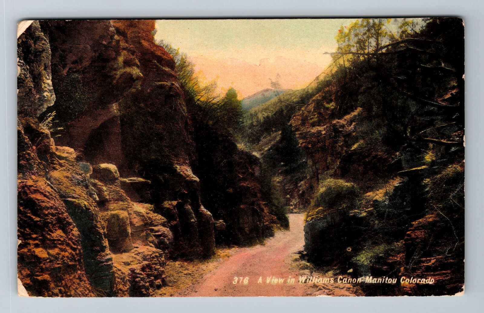 Manitou CO-Colorado, A View In Williams Canon Vintage Souvenir Postcard