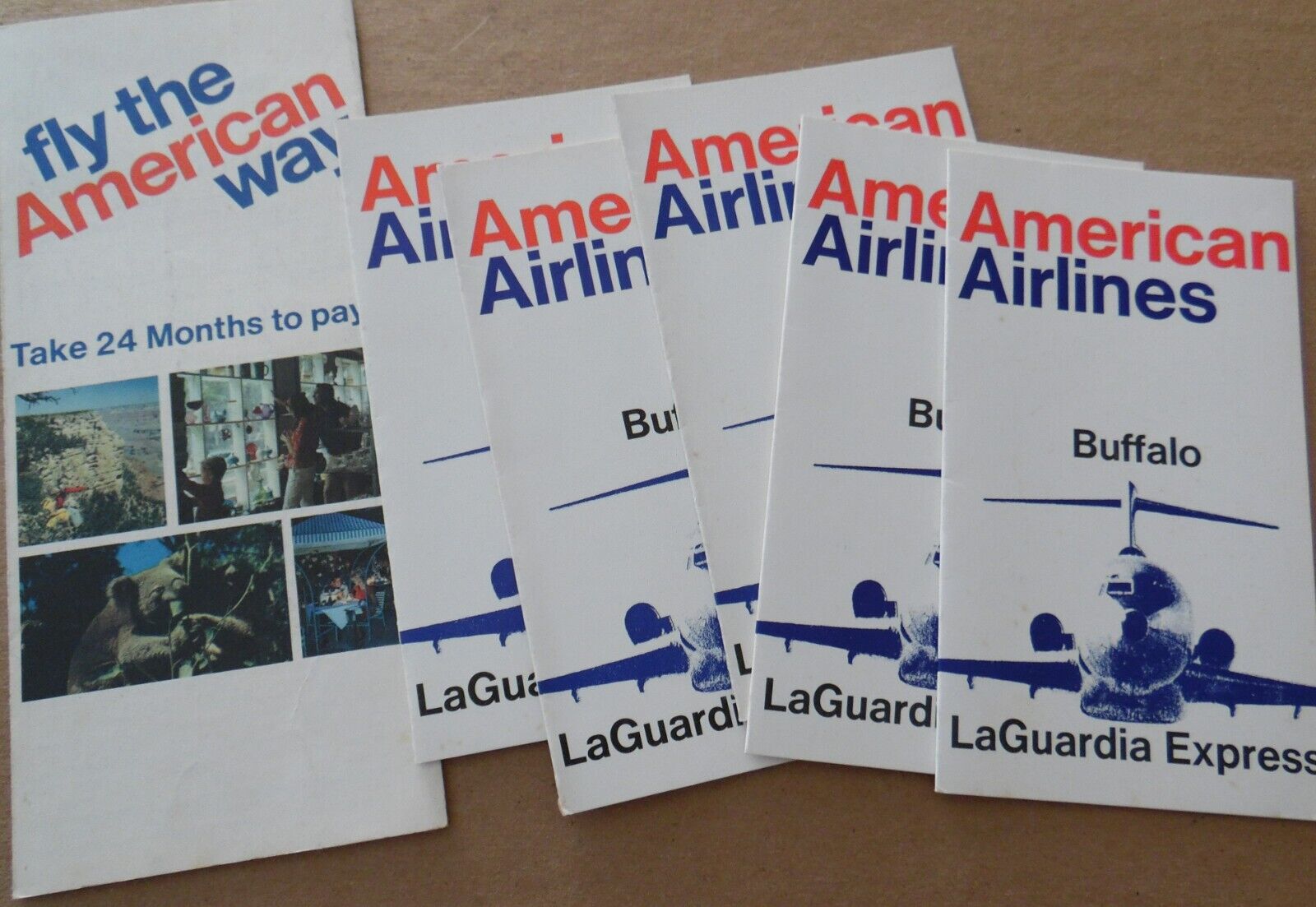 Hugh Large lot of Vintage American Airlines TWA Timetables Brochures STUFF LOOK