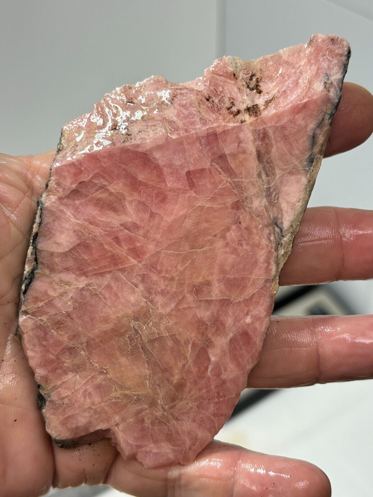 Rare Mexican Rhodochrosite Slab Lapidary Cabbing Collecting Combo ship avail