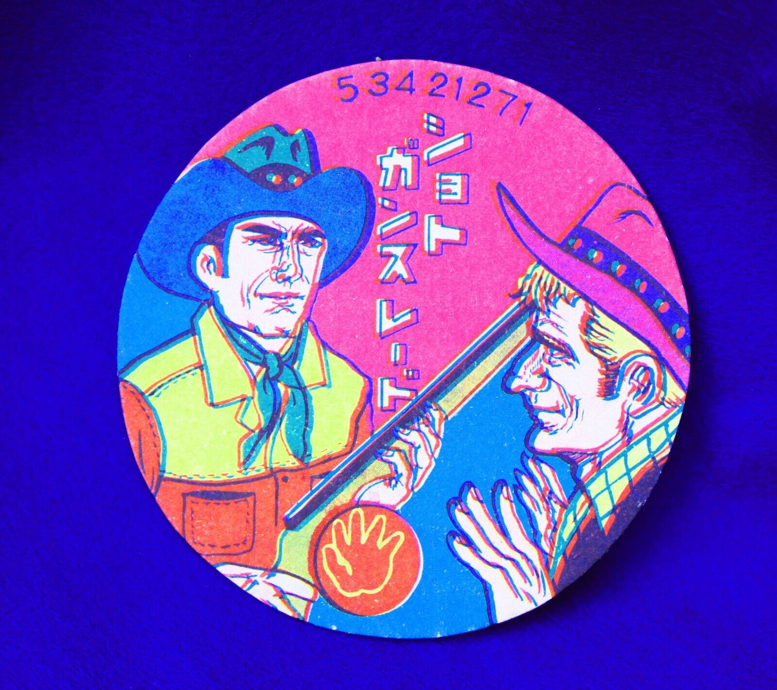 Menko - Shotgun Slade Trading Card Japan 1960-1970 Vintage Cowboy Scott Brady