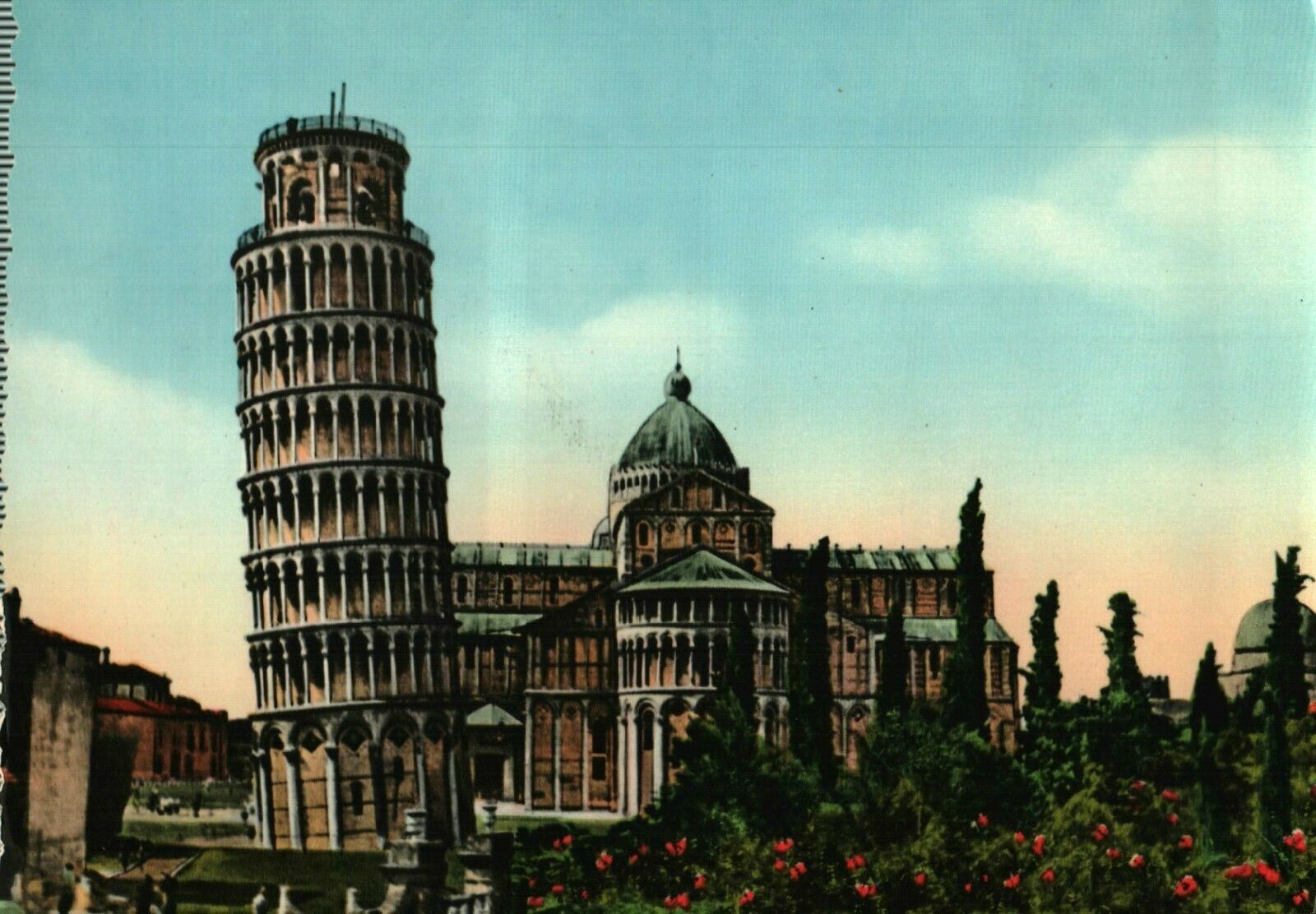 Antique (c.1910) Pisa, Italy Cityscape Photolithograph Postcard