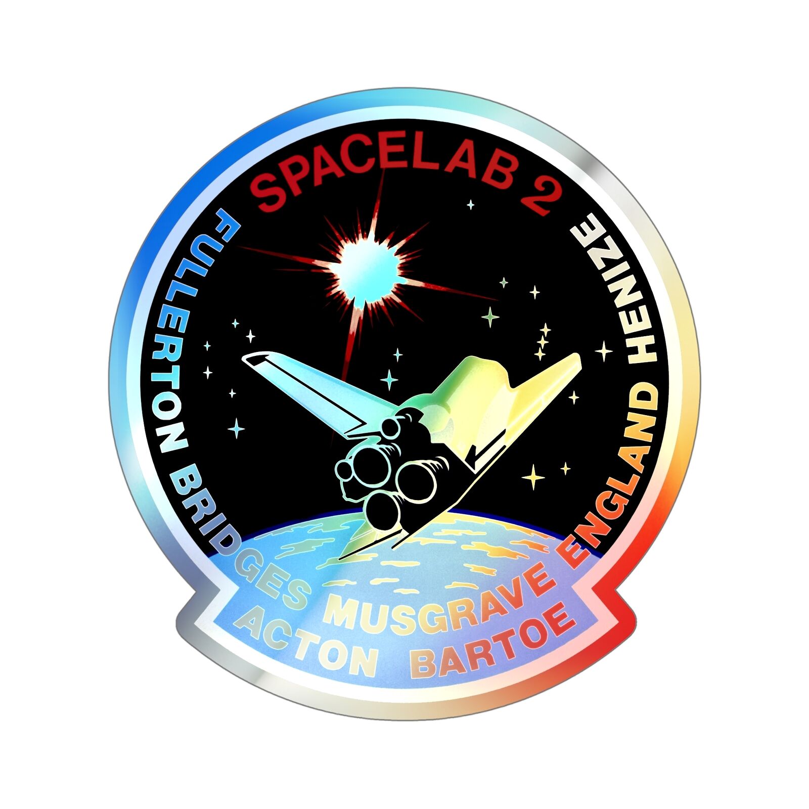STS 51 F (NASA) Holographic STICKER Die-Cut Vinyl Decal