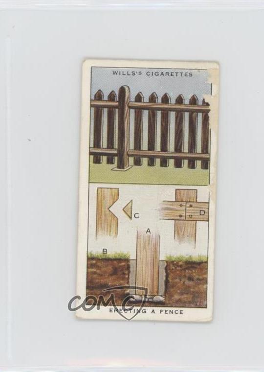 1936 Wills Household Hints Tobacco Erecting a Fence #12 1t3
