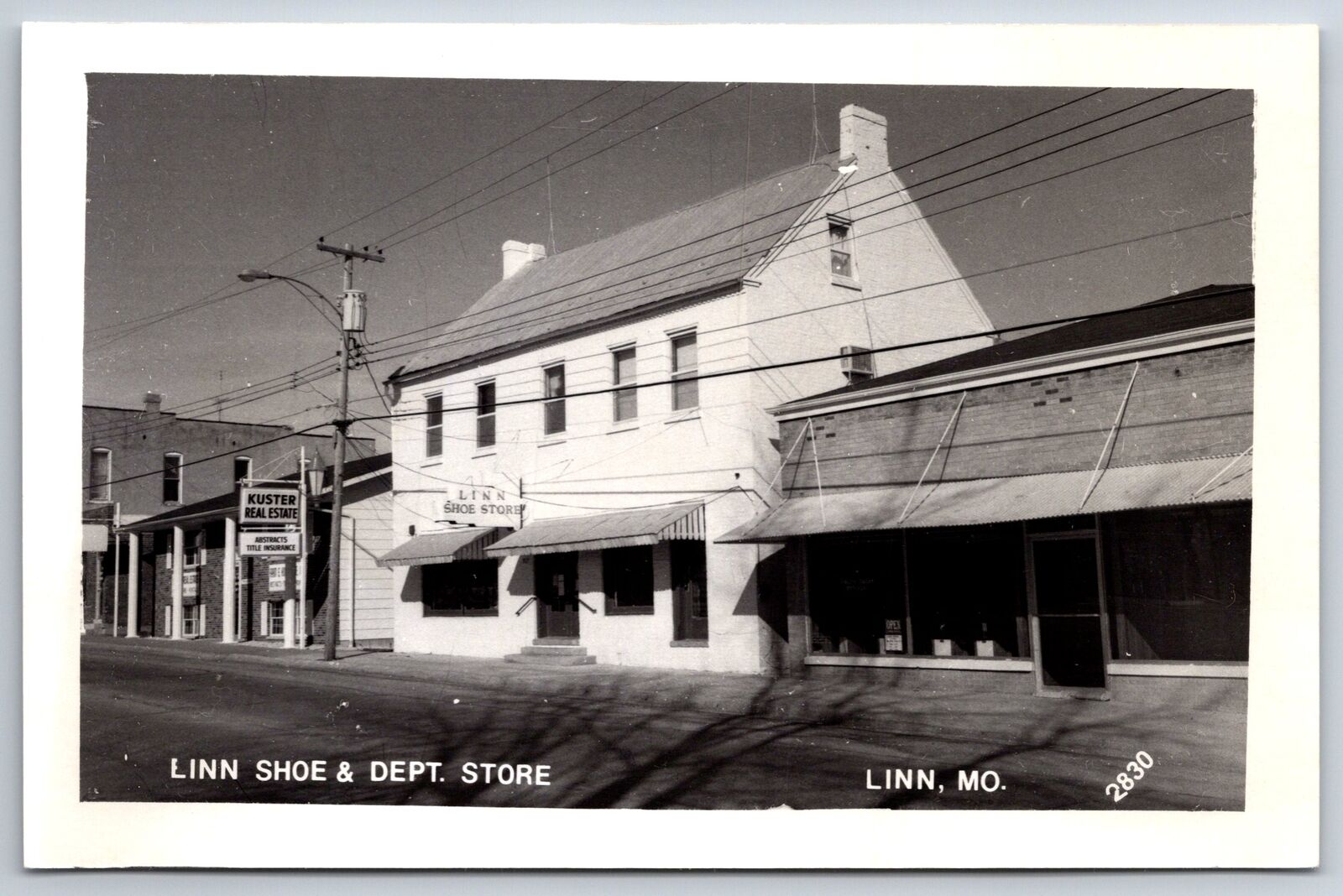 Linn Missouri~Linn Shoe & Department Store~1950s RPPC