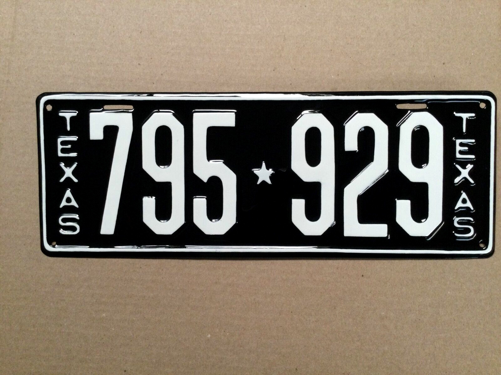 VINTAGE 1923-1924 TEXAS TX. LICENSE PLATE VERY NICELY RESTORED HIGH QUALITY