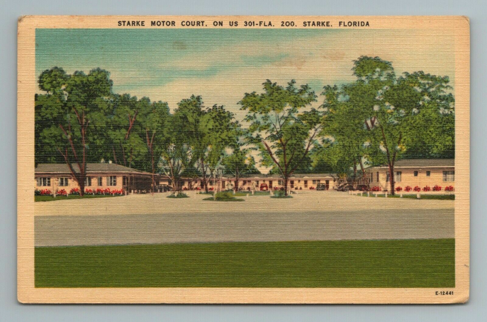 Starke Motor Court US 301 FLA 200 Florida Postcard