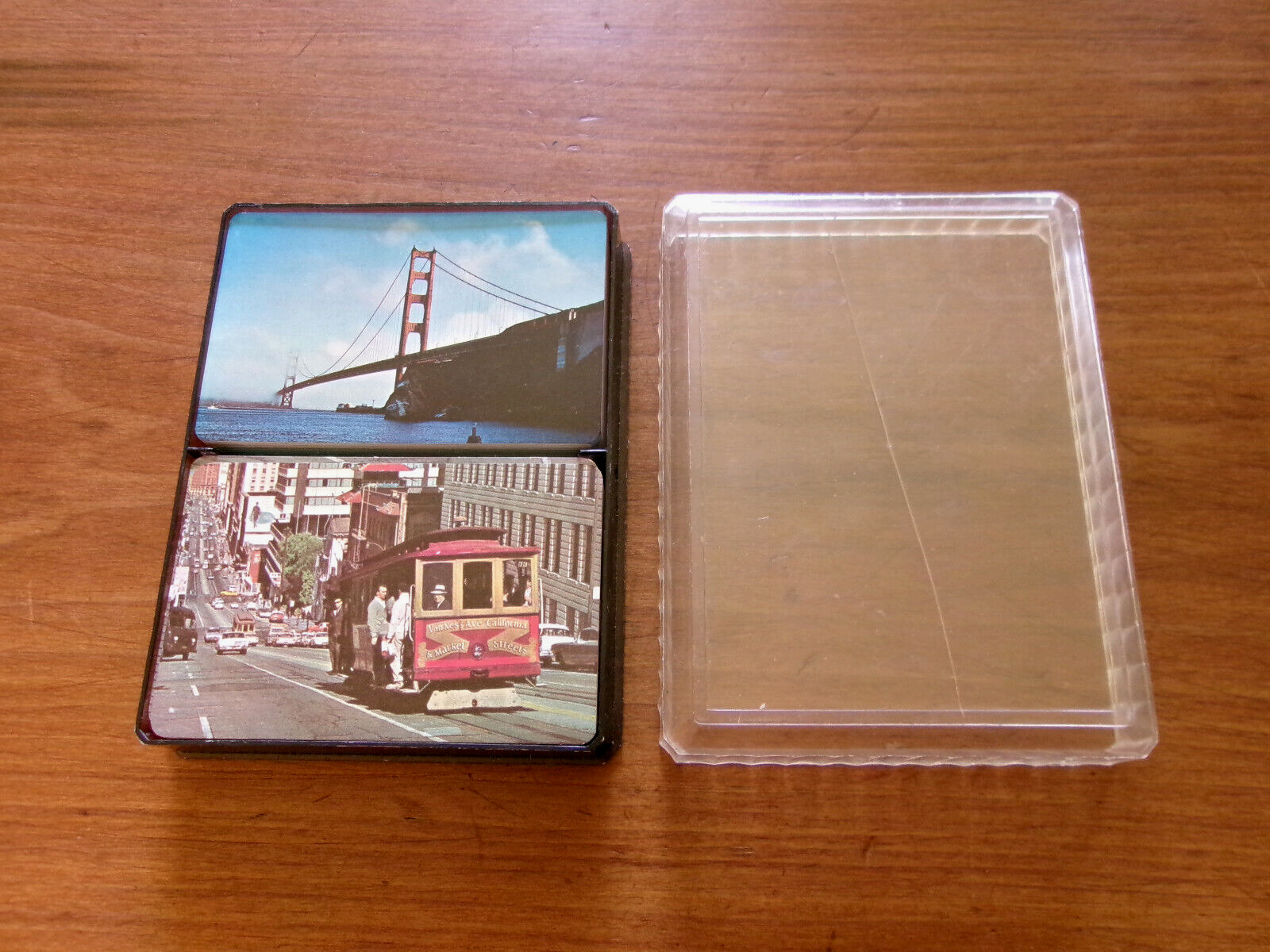 San Francisco Vintage Double Deck Playing Cards Golden Gate Bridge & Cable Car
