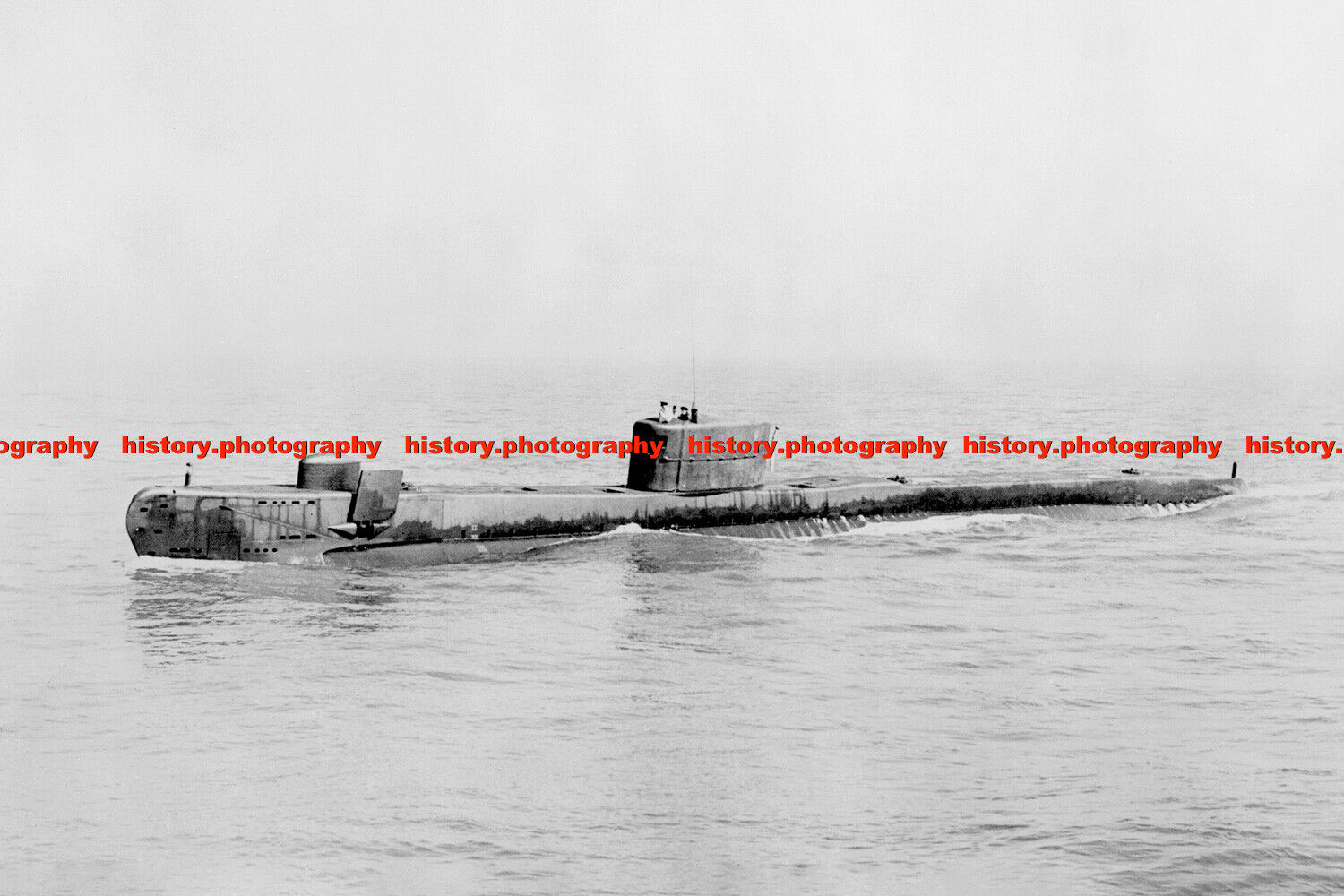 F015975 HMS Explorer Submarine In The Sea. 1956