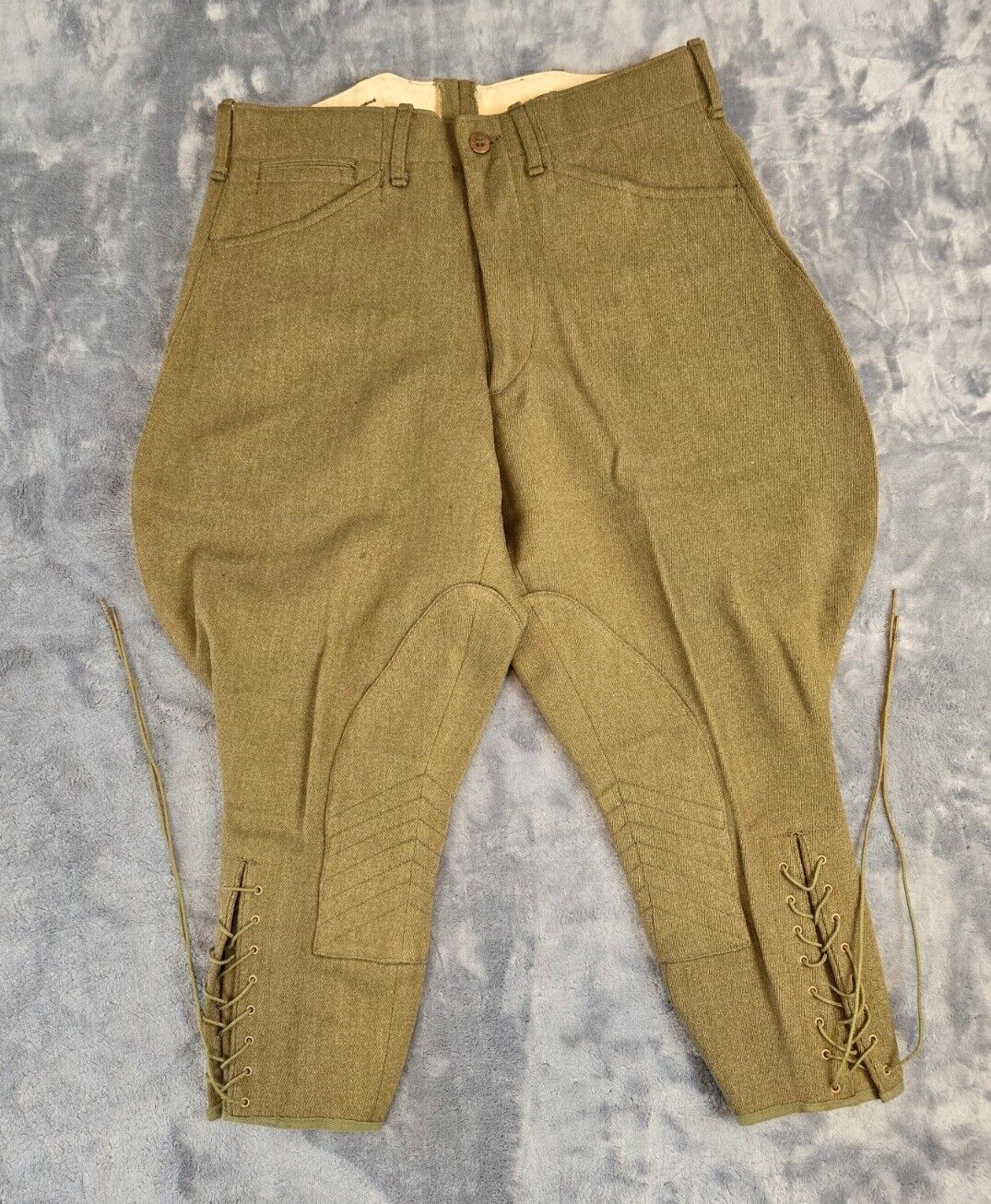 ORIGINAL Pre WWII 1932 US ARMY OFFICER M1917 GABARDINE WOOL BREECHES Trousers 