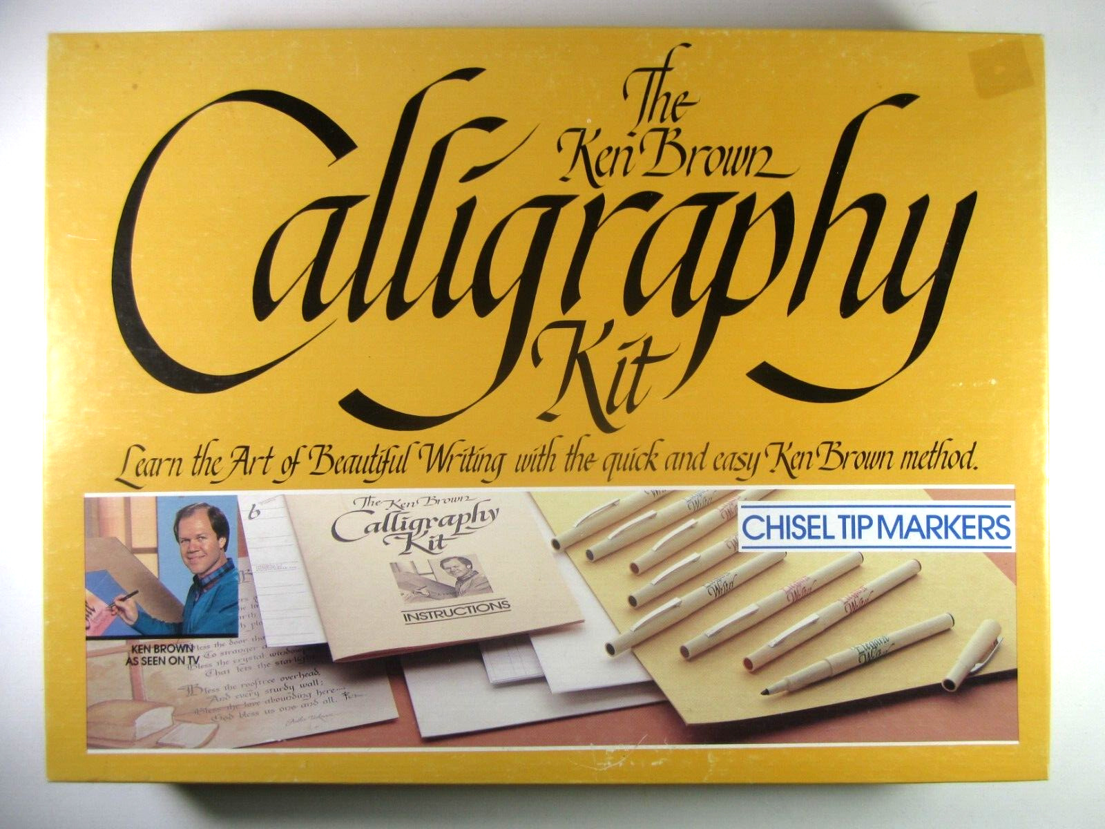 Vintage Ken Brown Calligraphy Kit Art Instructions 1977 Plume and Pens New
