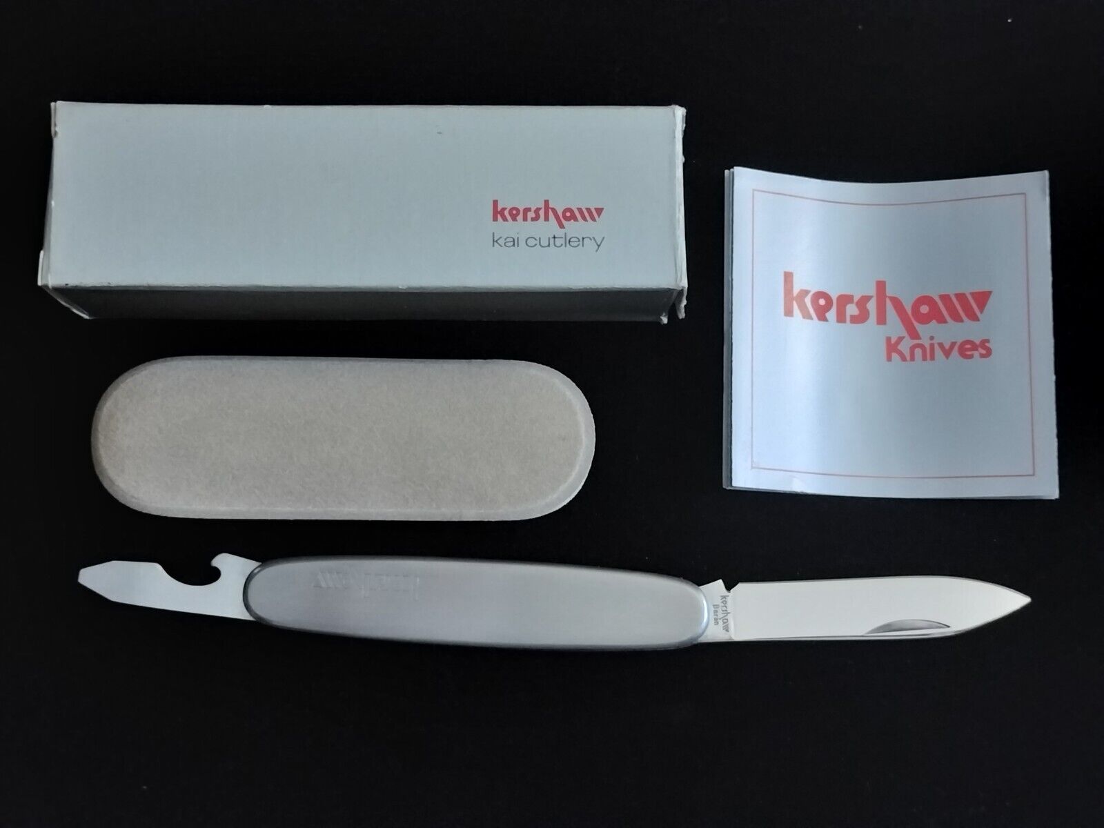 Vtg Kershaw Knife Baron 5020 Made In Japan Pocket Knife Very Nice Rare 2 Blade
