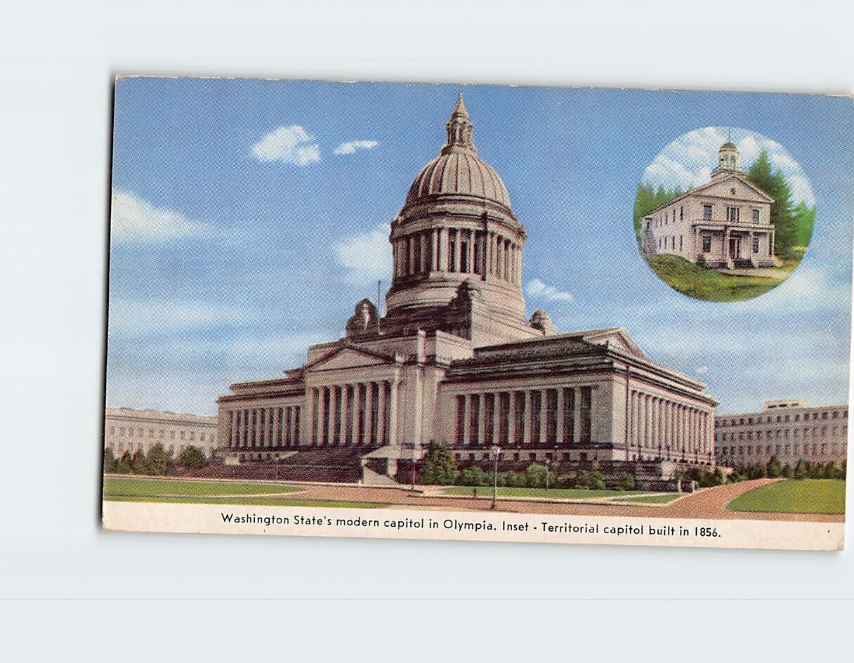 Postcard Territorial State Capitol Building Olympia Washington USA North America