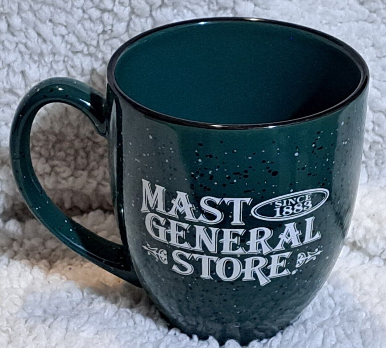 Mast General Store Coffee Cup Mug The Mountains Are Calling And I Must Go Green 