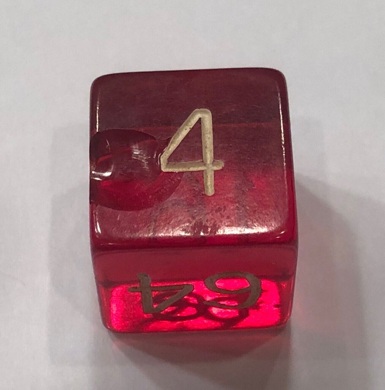 Vintage 3/4” Cherry Red Backgammon Bakelite Doubling Cube 