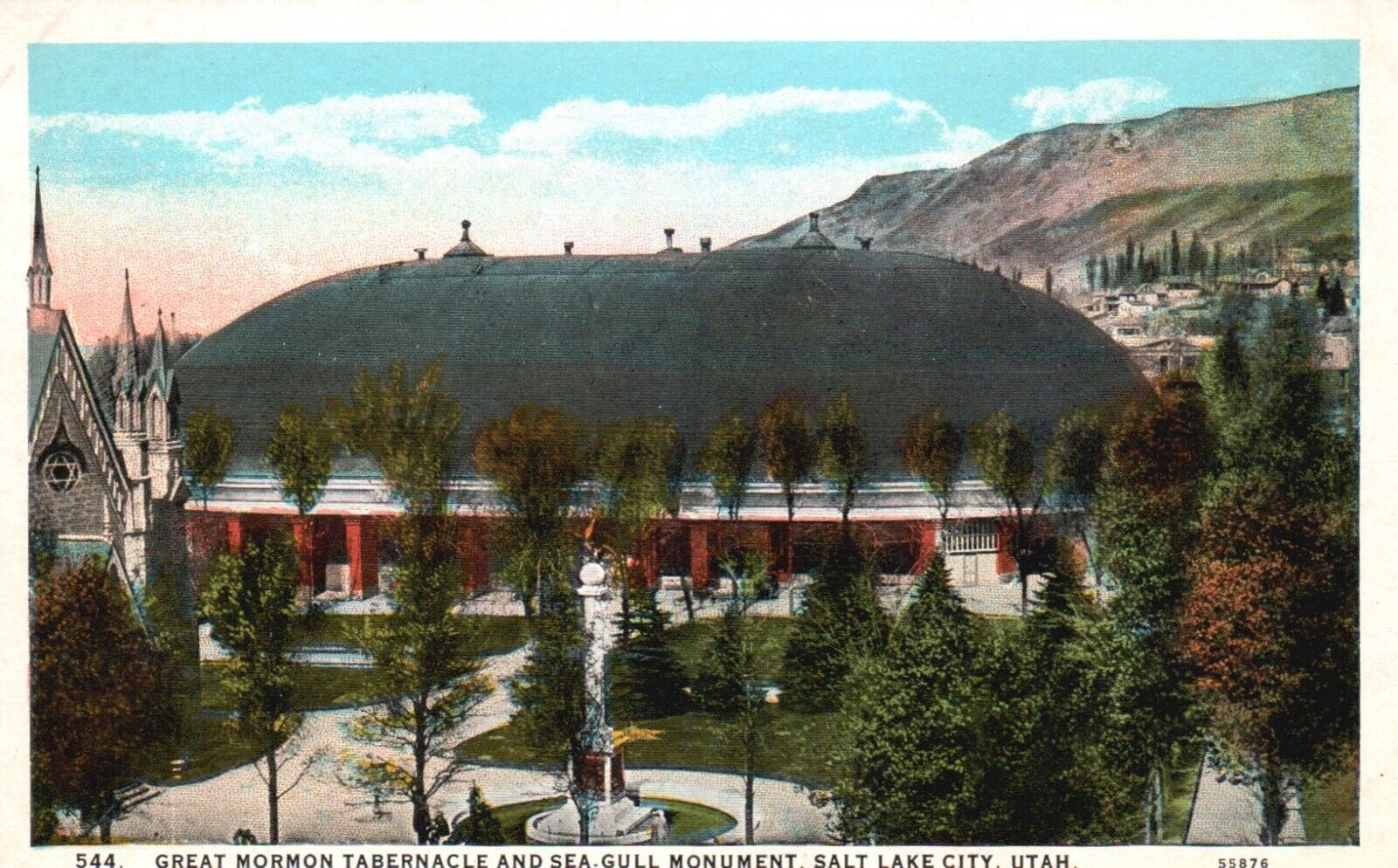 Postcard UT Salt Lake City Great Mormon Tabernacle White Border Vintage PC G7468