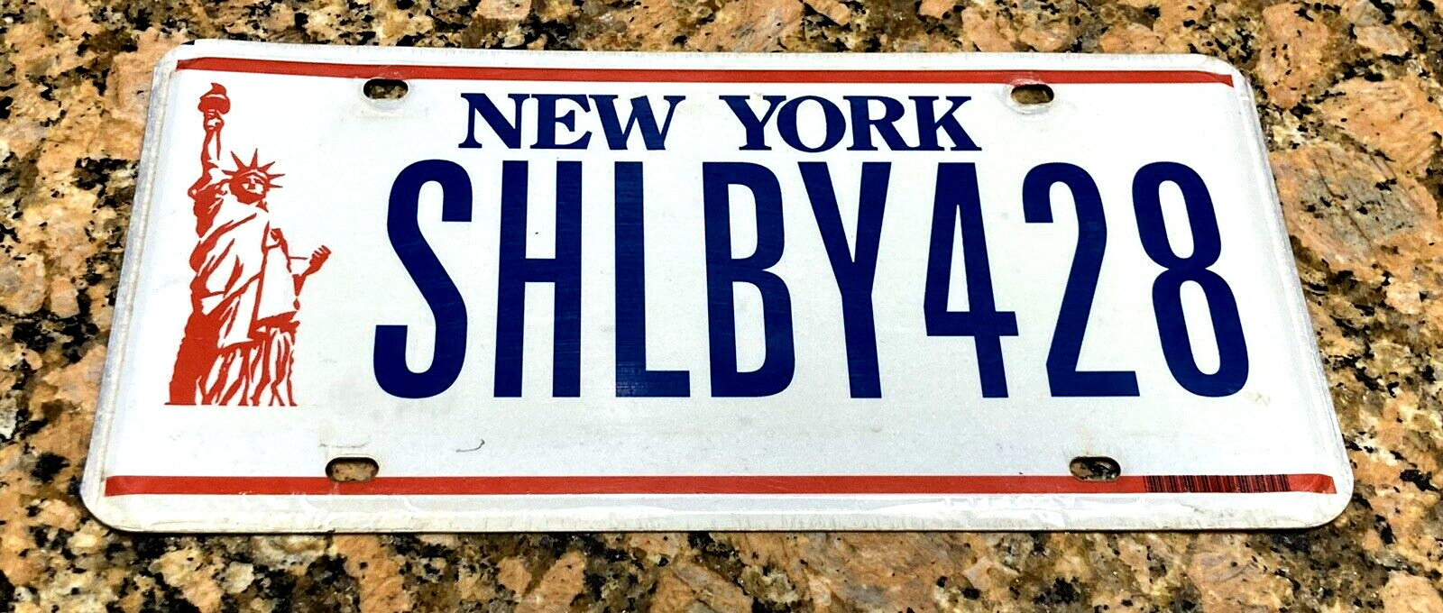 New York SHLBY428 license plate 1968 \'69 Shelby 428 Super Cobra Jet Ford Mustang