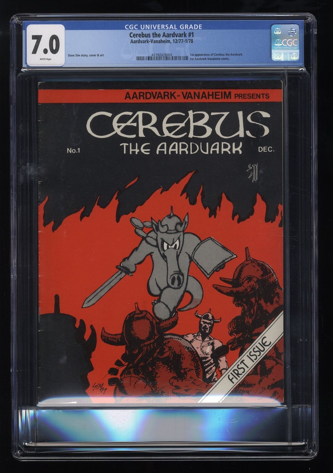 Cerebus (1978) #1 CGC FN/VF 7.0 White Pages 1st Print Origin 1st Appearance