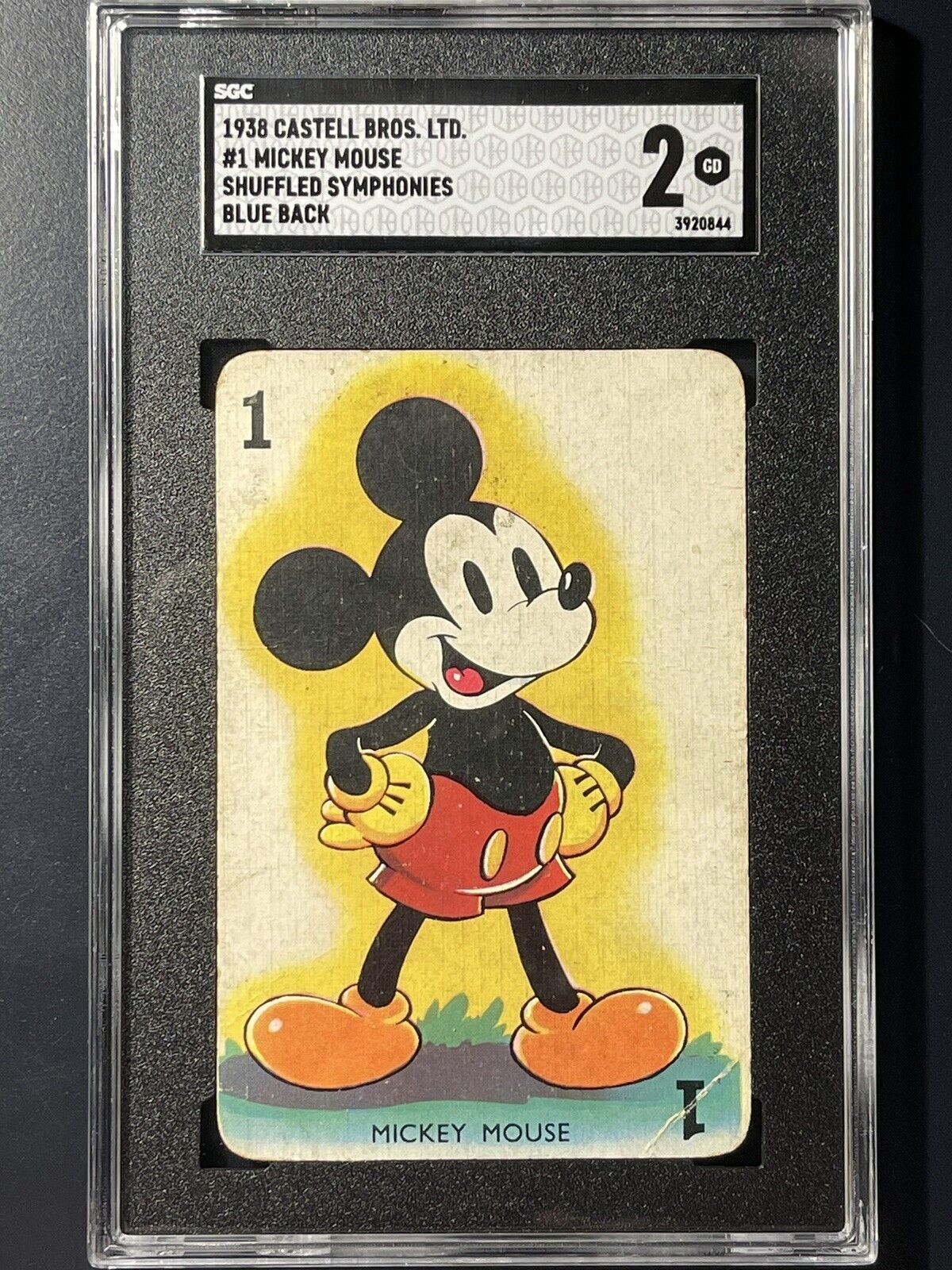 1938 Castell - Shuffled Symphonies - Disney #1 MICKEY MOUSE - ￼SGC 2 Blue Back