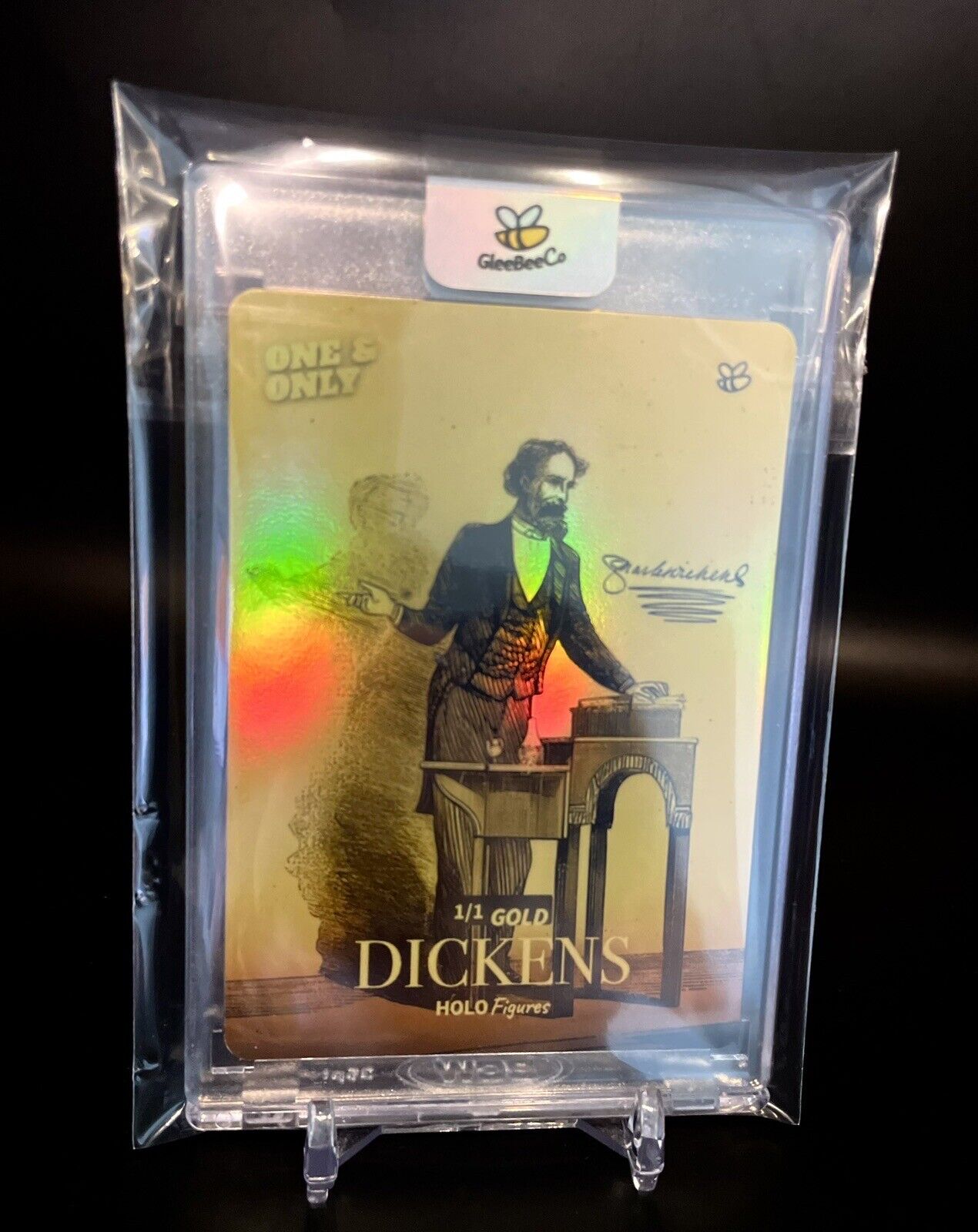 2024 GleeBeeCo CHARLES DICKENS Public Reading ENCASED HoloGold Card ONE MADE 1/1