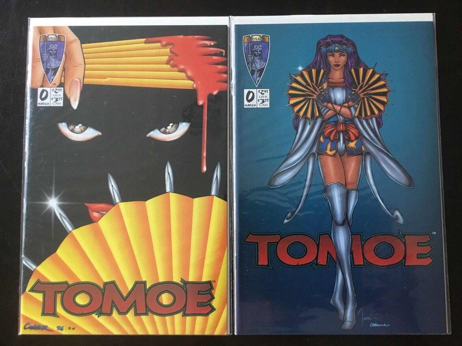 Tomoe Comics (5) Issues #0 0A 1 2 3 Full Run Lot Crusade Comics 1996 High Grade