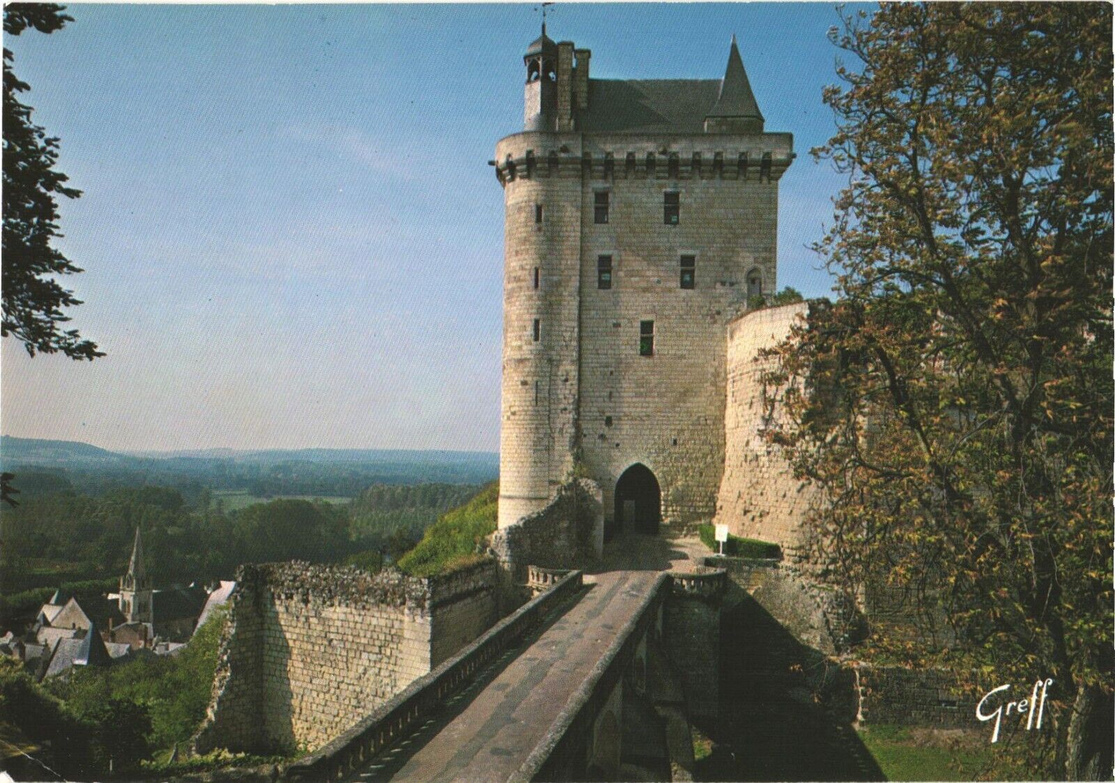 Chinon France Châteaux of the Loire Valley The Clock Tower Postcard