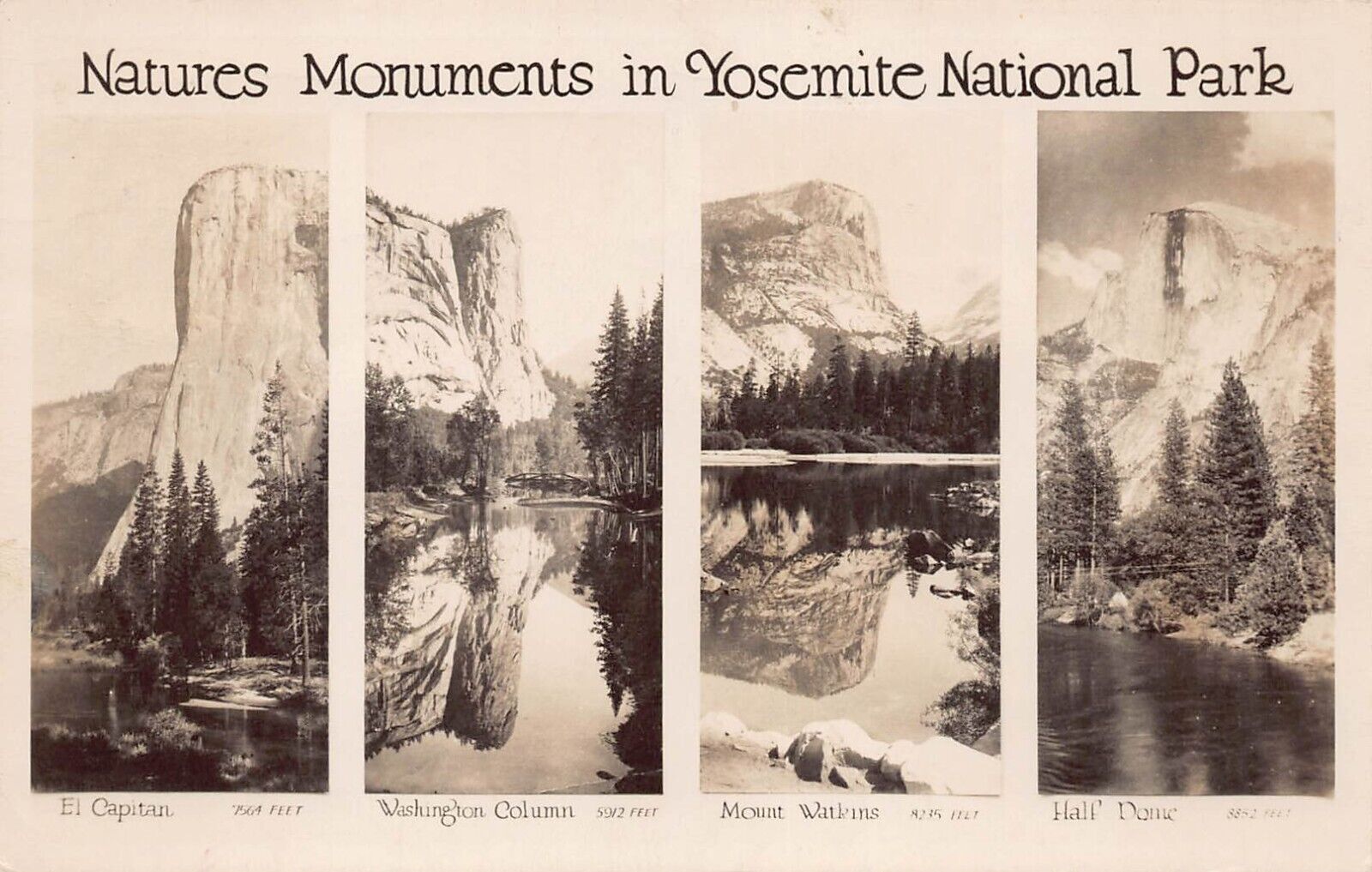 RPPC Yosemite Park El Capitan Valley Lodge 1952 Cover Cancel Photo Postcard D1