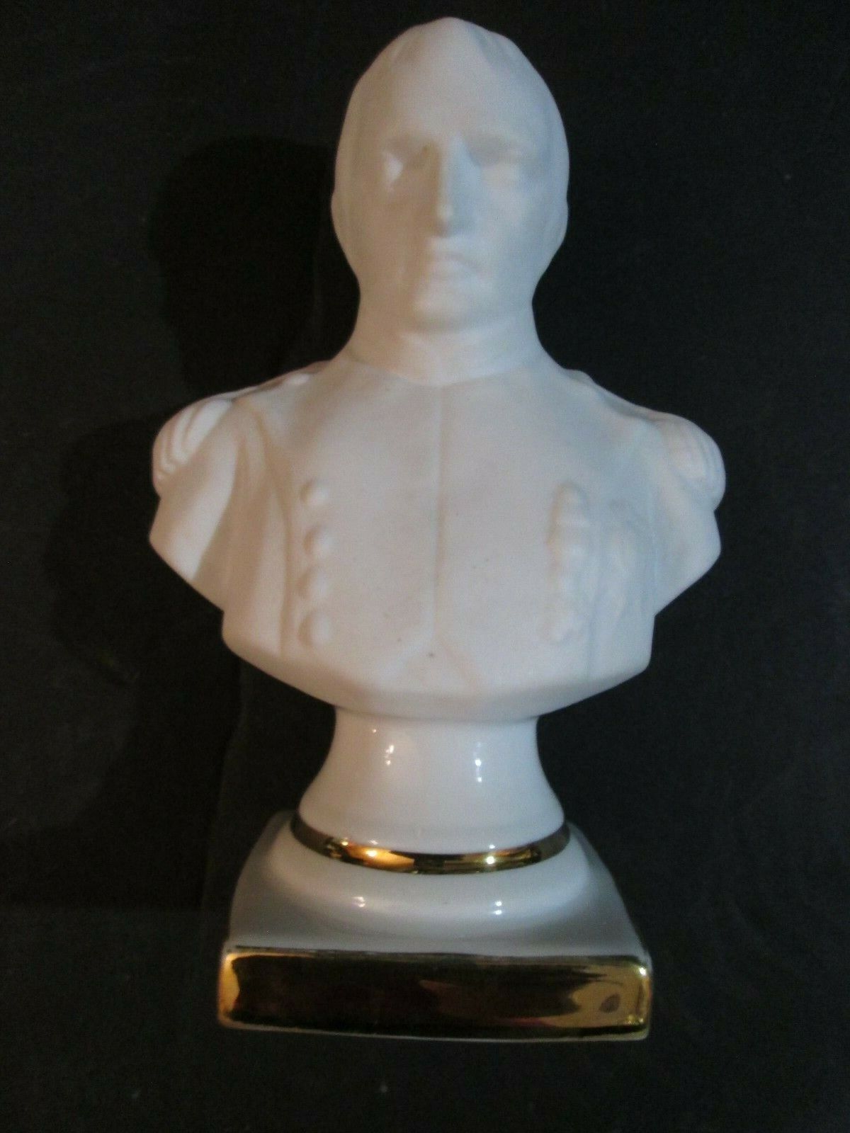 Vintage Limoges Bisque Porcelain Bust French Emperor Napoleon