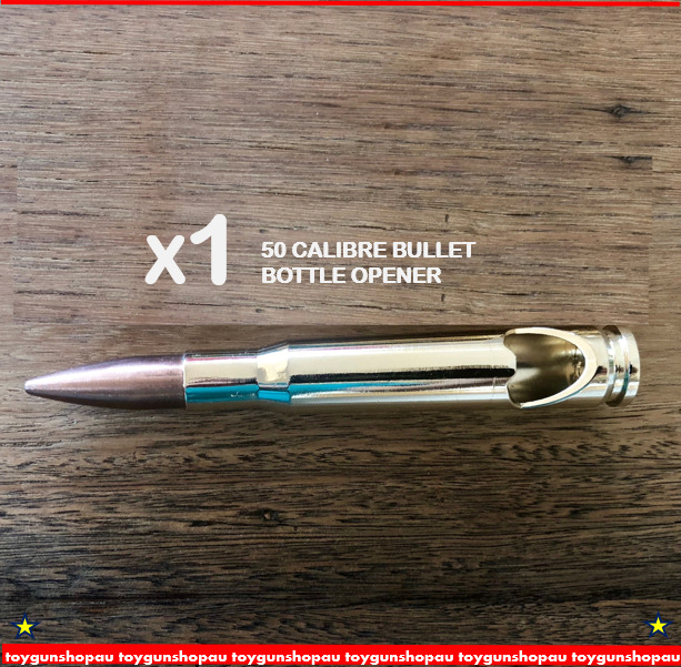 50 Caliber Bullet Bottle Opener Metal High Gloss Gold Ammunition Drinks opener