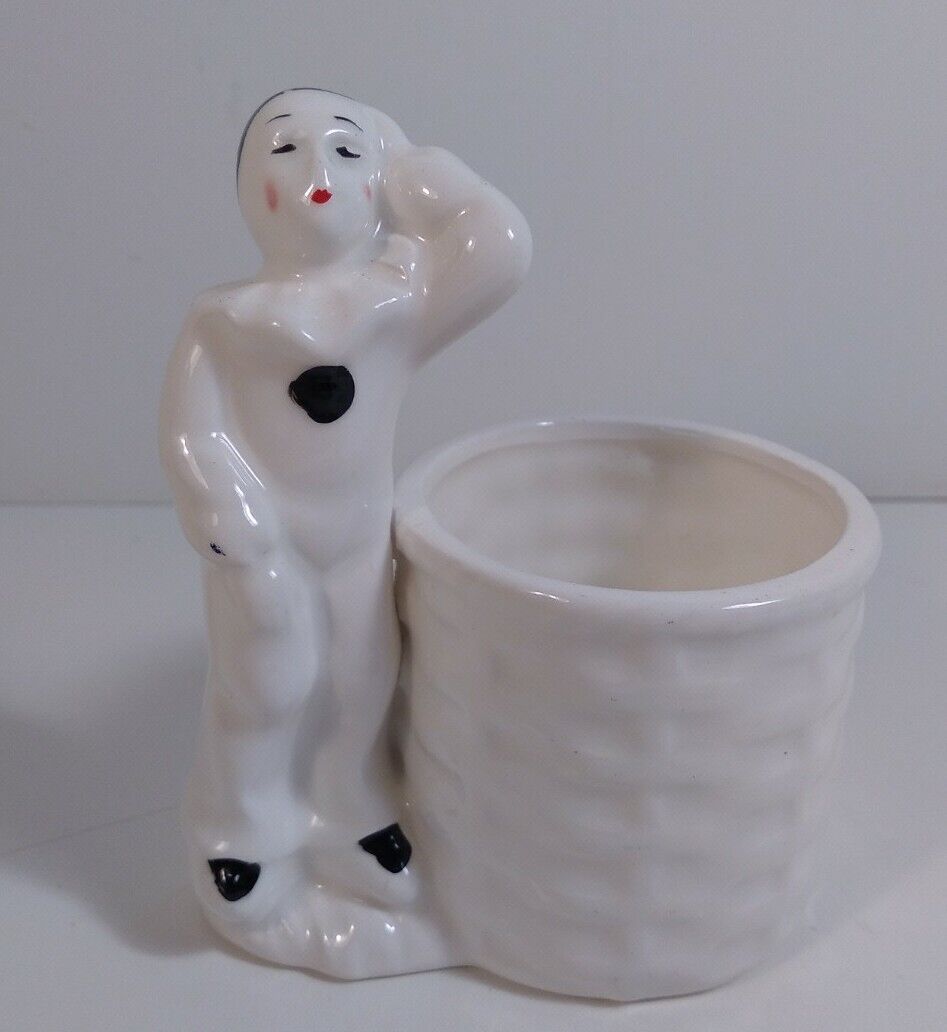 Vintage Pierrot French Clown Bud Vase Planter