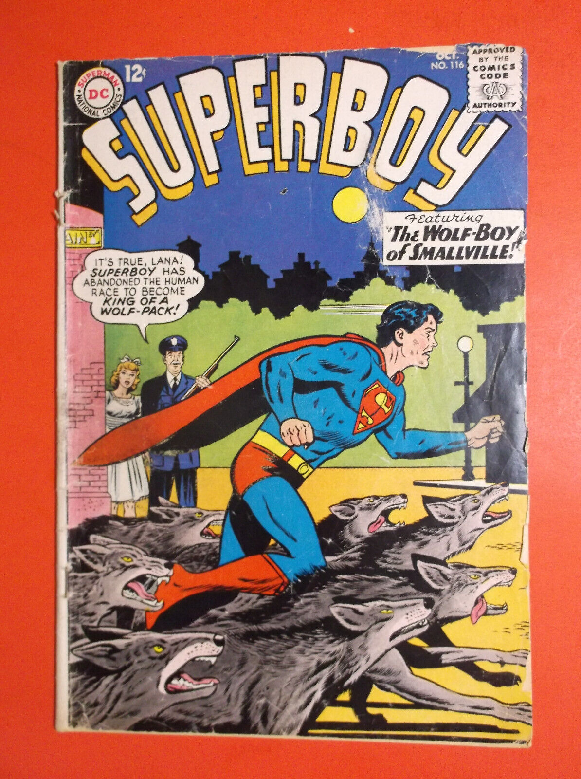 SUPERBOY # 116 - VG- 3.5 - KING OF THE WOLF-PACK - 1964 CURT SWAN COVER